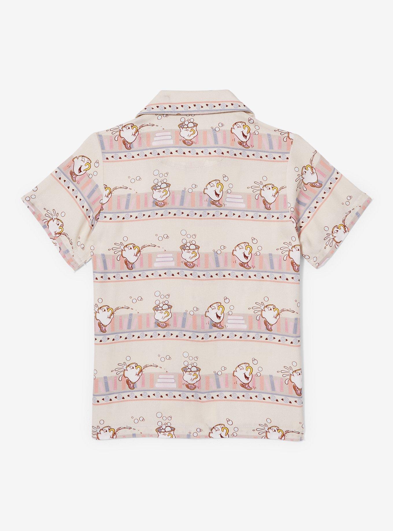 Disney Beauty and the Beast Chip Striped Toddler Woven Button-Up