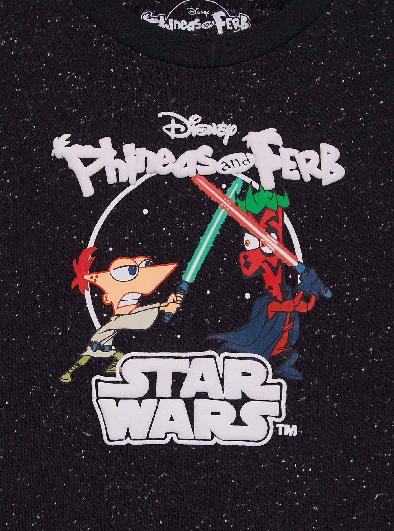 Disney Phineas and Ferb x Star Wars Duel Youth T-Shirt - BoxLunch Exclusive, MULTI, alternate