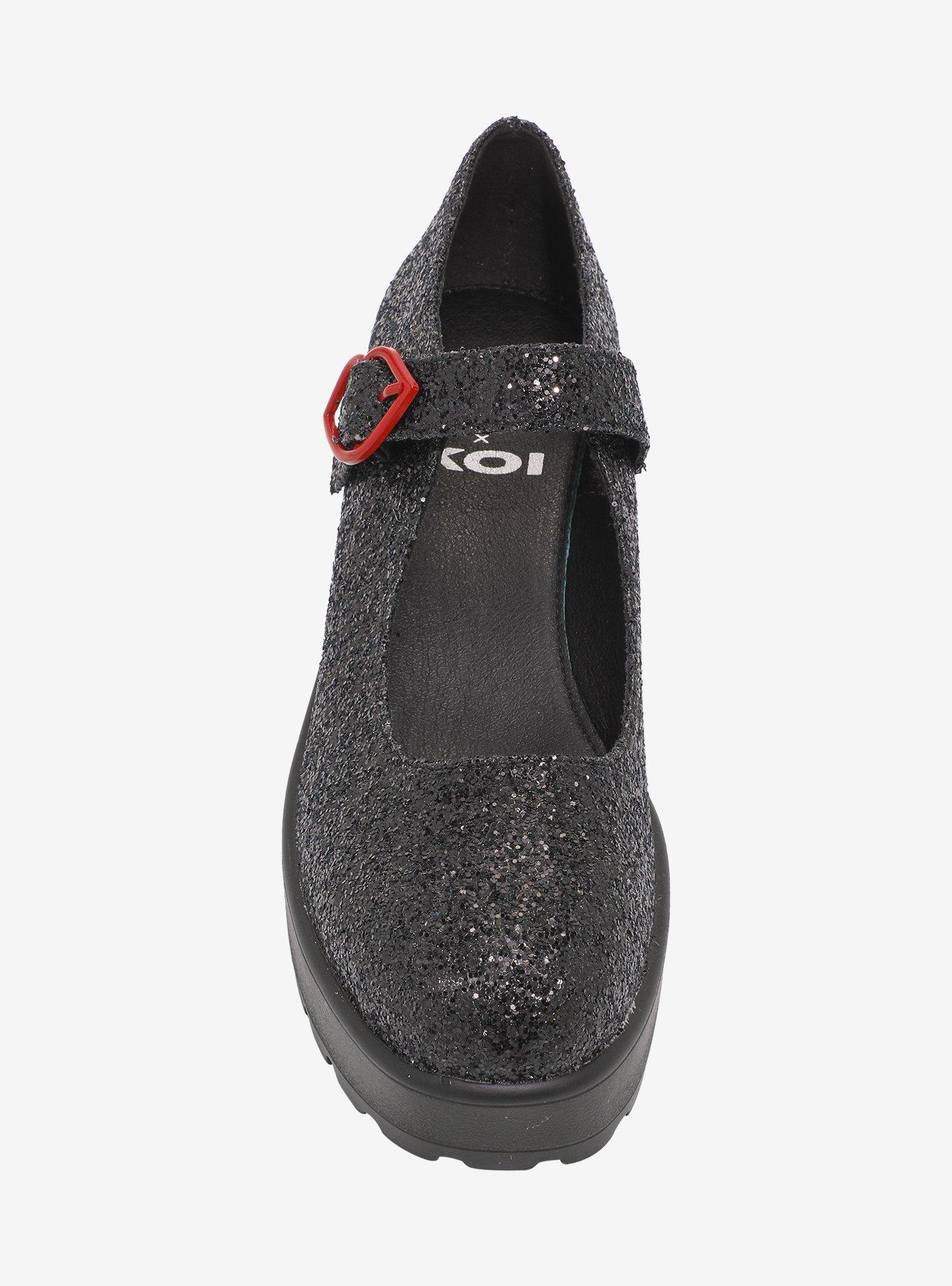Koi The Rocky Horror Picture Show Black Glitter Mary Janes, MULTI, alternate