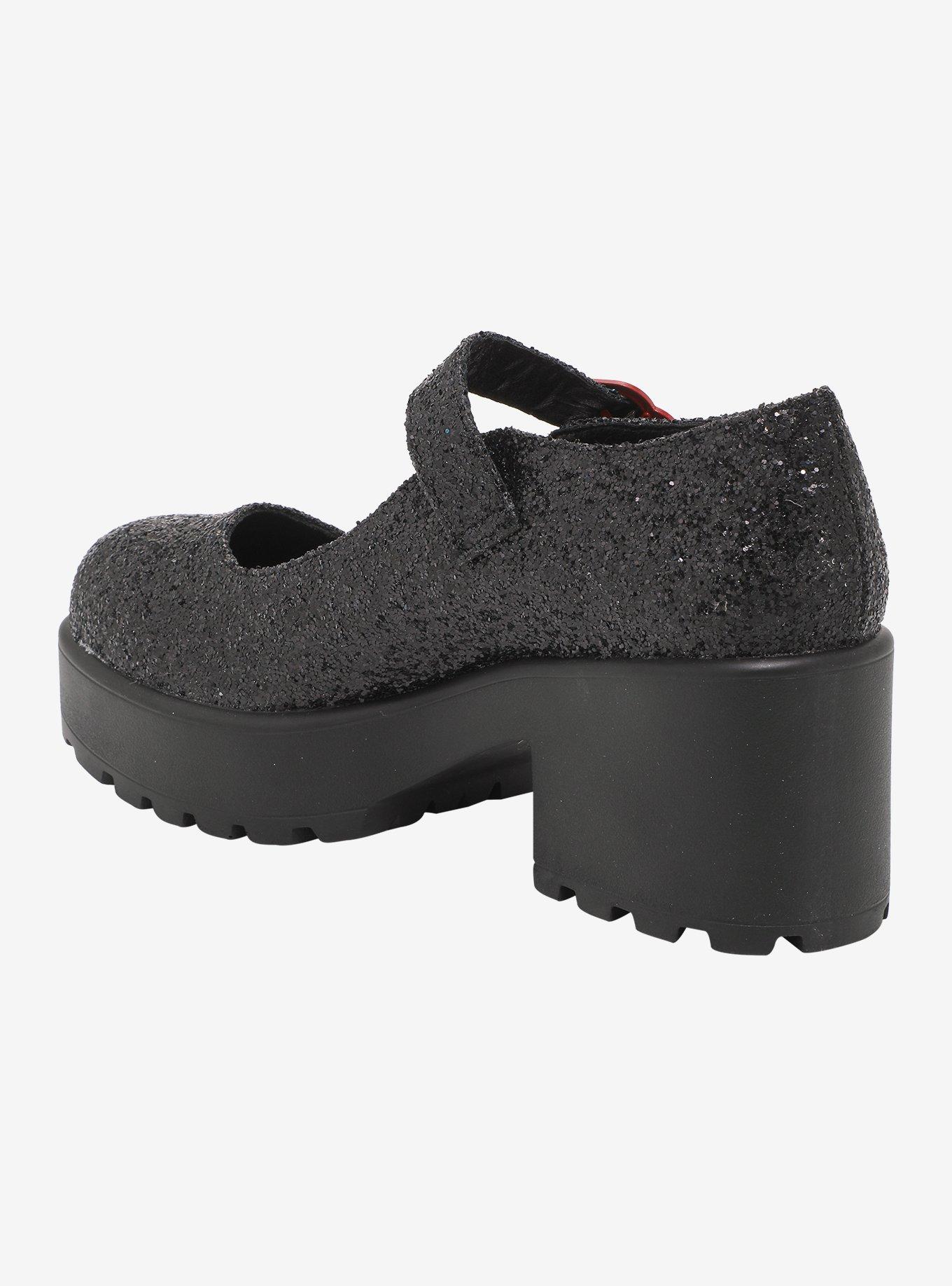 Koi The Rocky Horror Picture Show Black Glitter Mary Janes, MULTI, alternate
