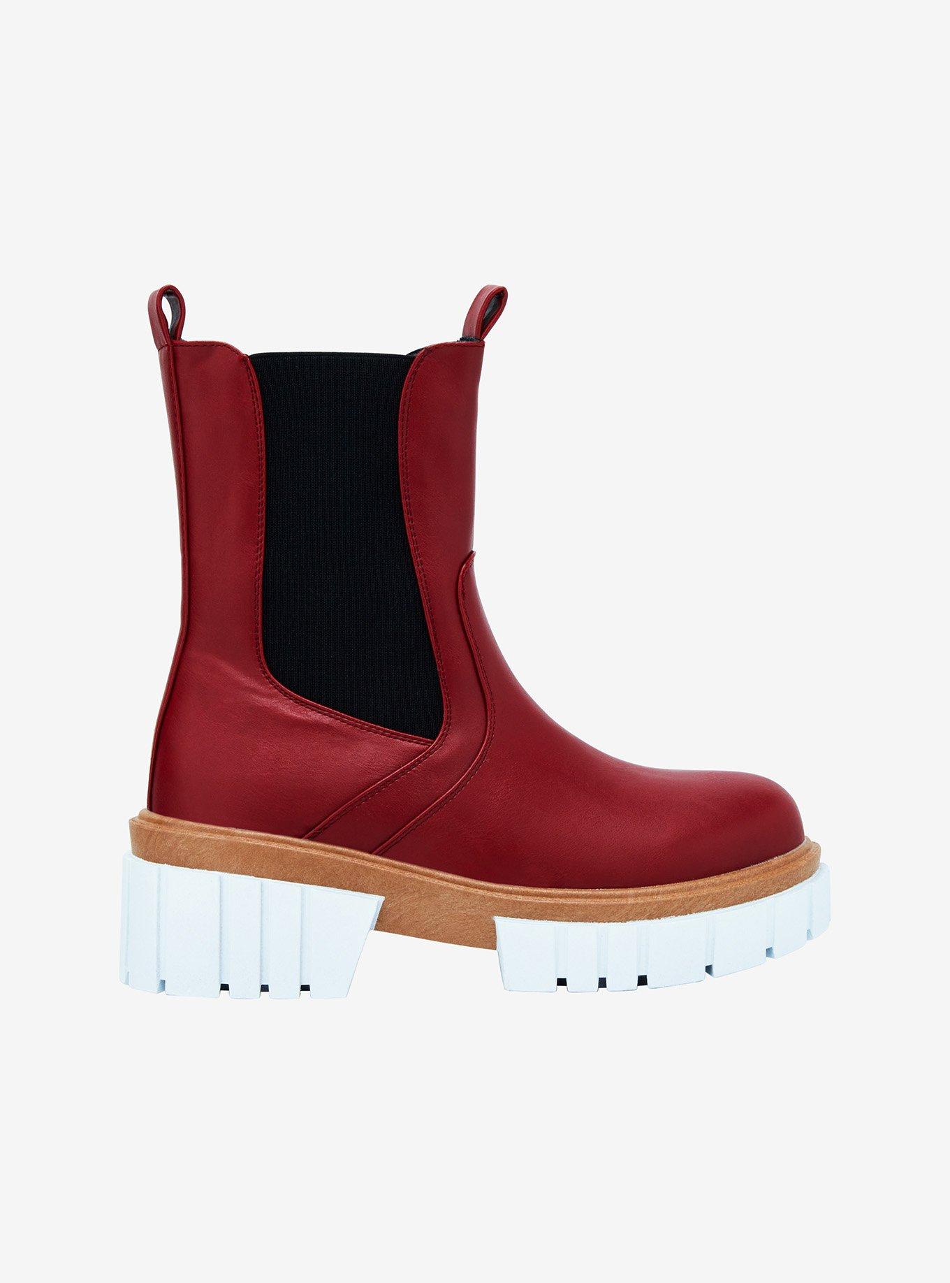 Yoki Burgundy Chelsea Boots, MULTI, alternate