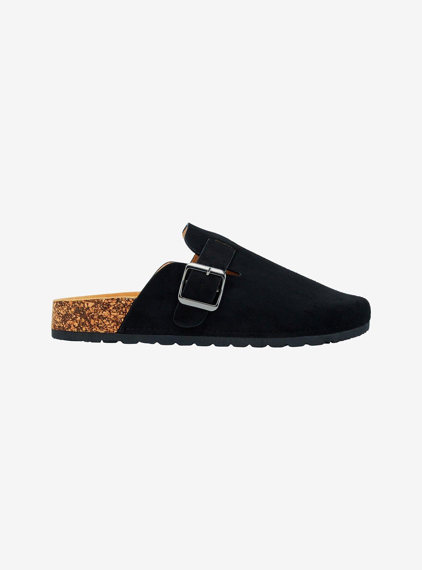 Yoki Black Faux Suede Clogs, MULTI, alternate