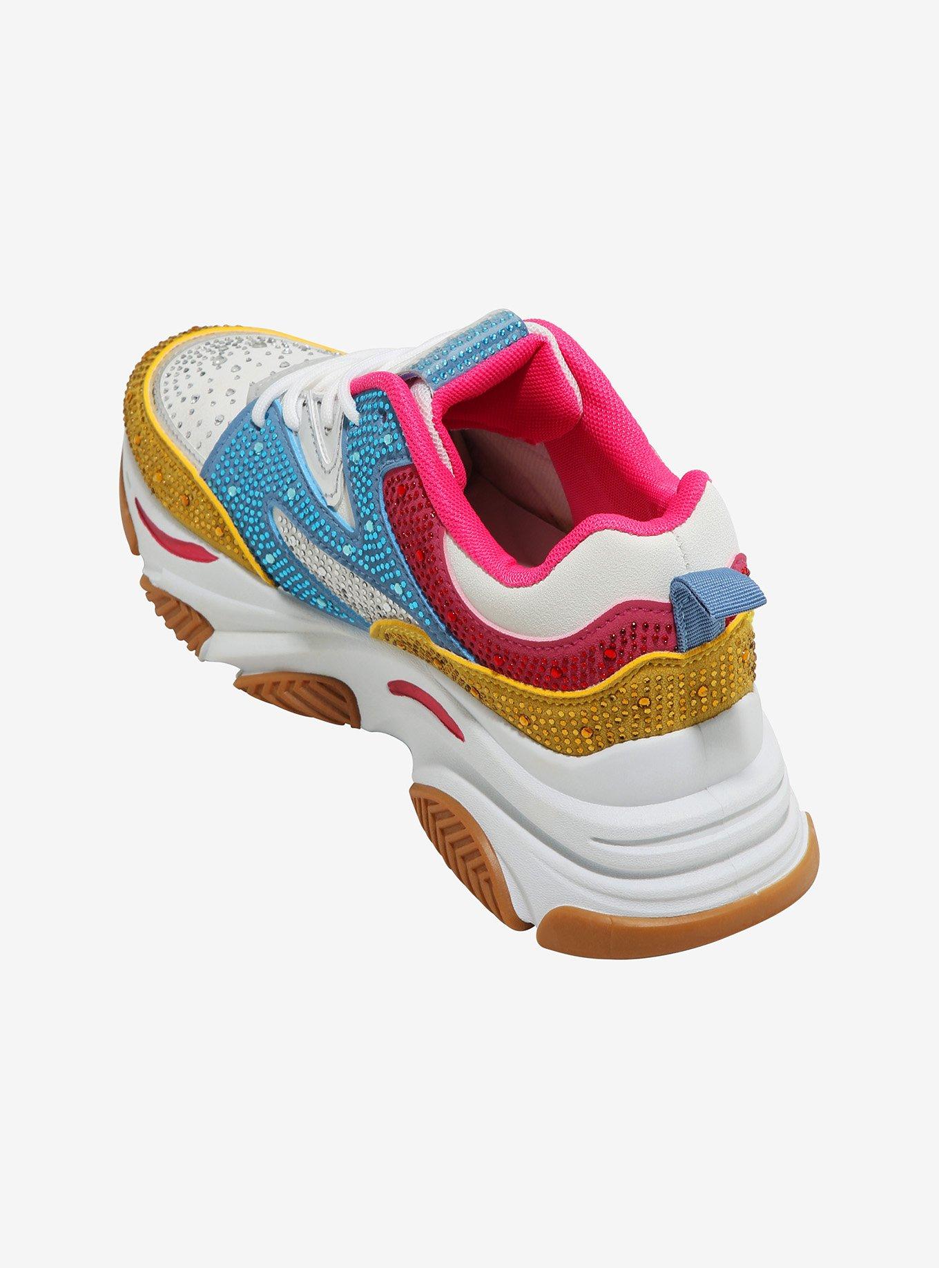 Yoki Kalvin Multi-Colored Rhinestone Sneakers, , hi-res
