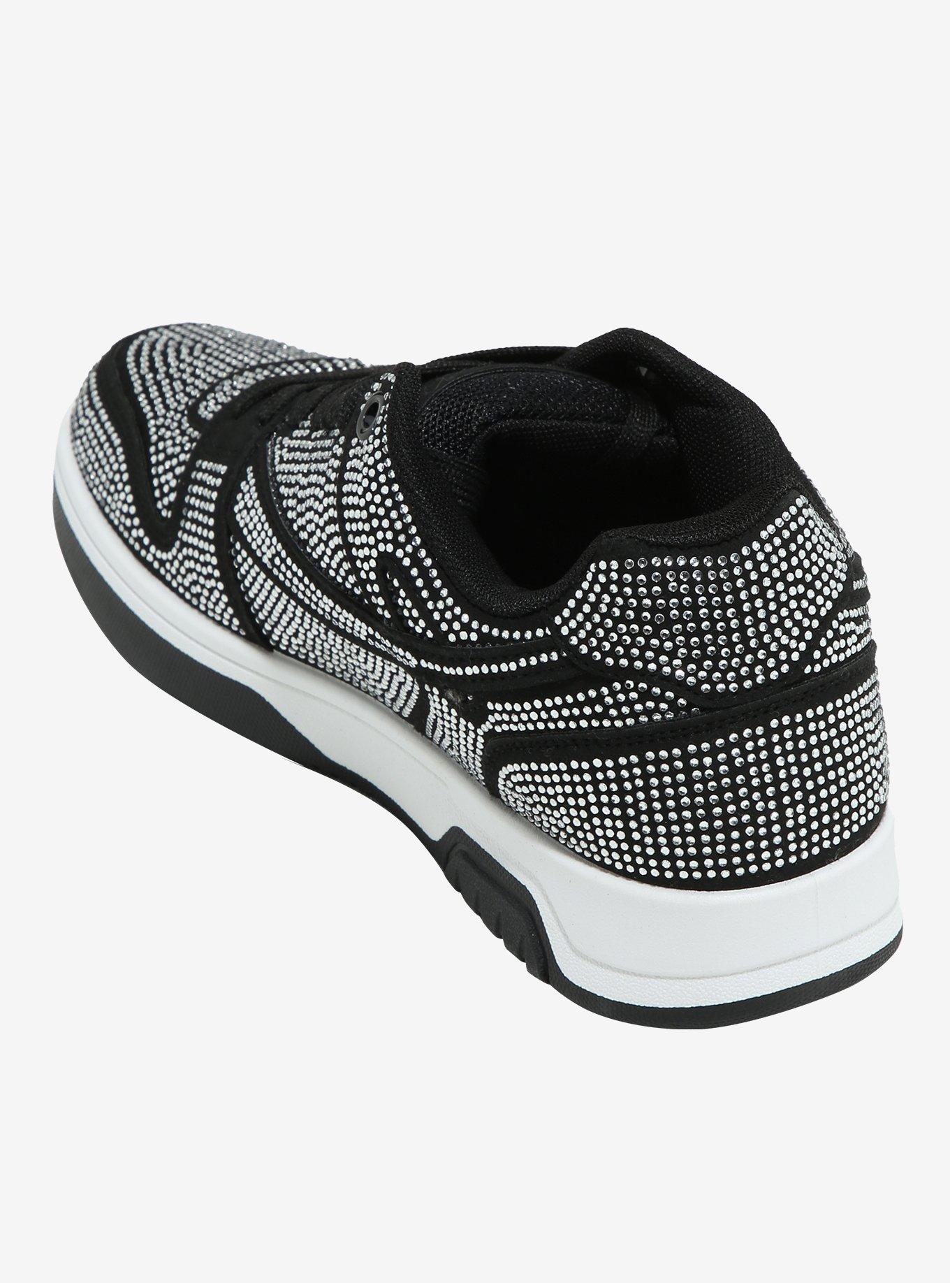 Yoki Black & Silver Rhinestone Hunter Sneakers, MULTI, alternate