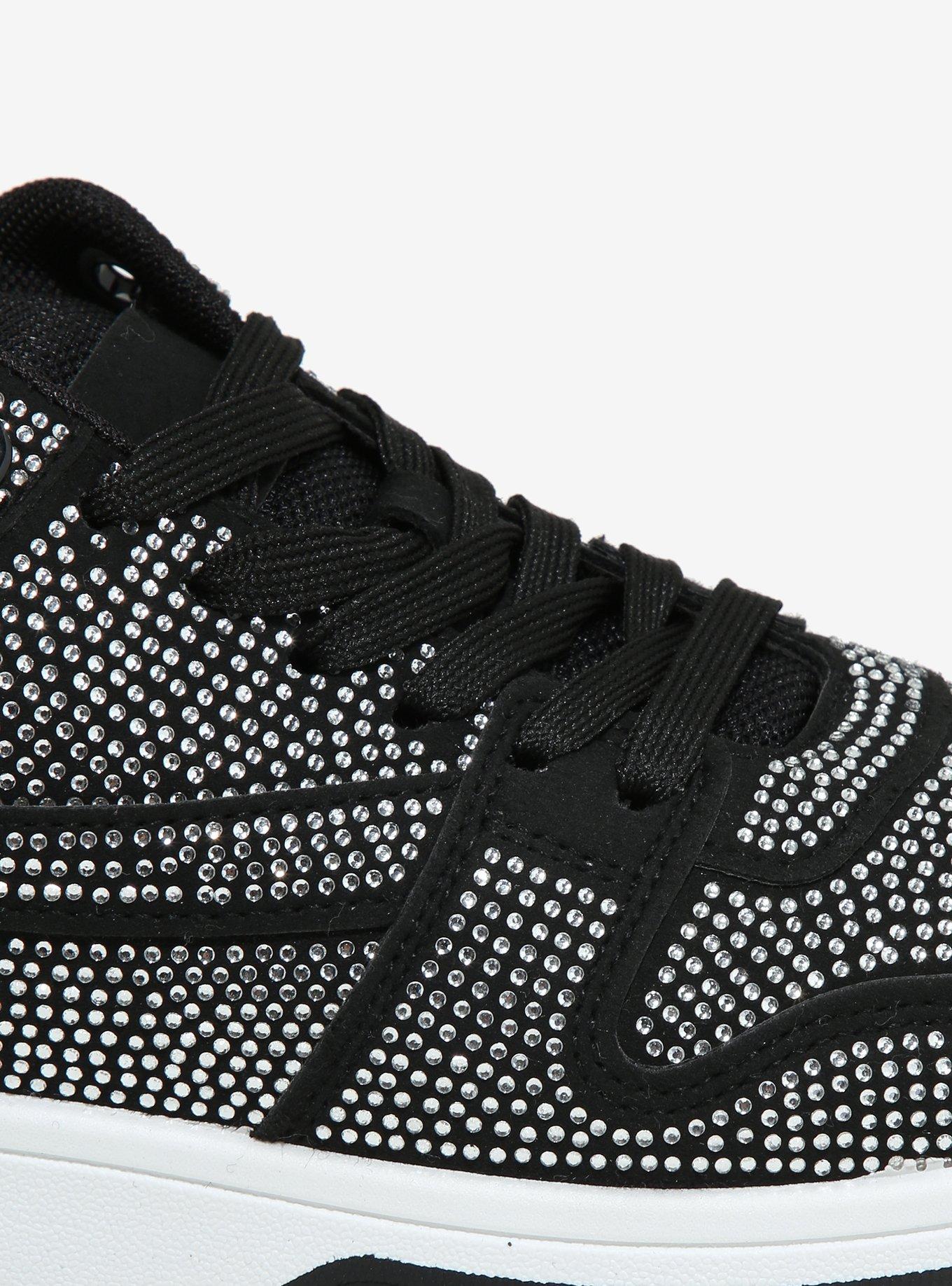 Yoki Black & Silver Rhinestone Hunter Sneakers, MULTI, alternate