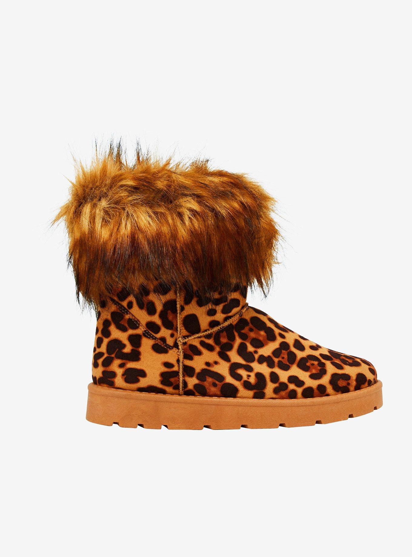 Dirty Laundry Leopard Fuzzy Boots, MULTI, alternate