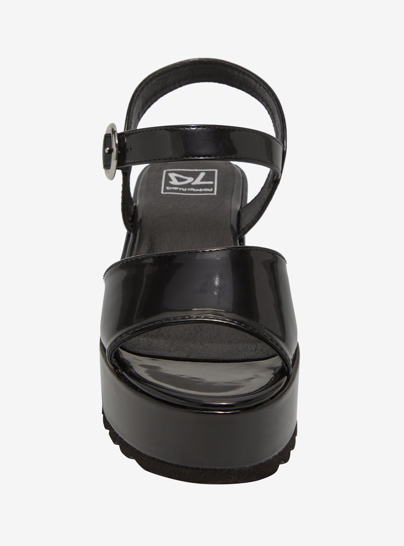 Dirty Laundry Black Strappy Platform Sandals, MULTI, alternate