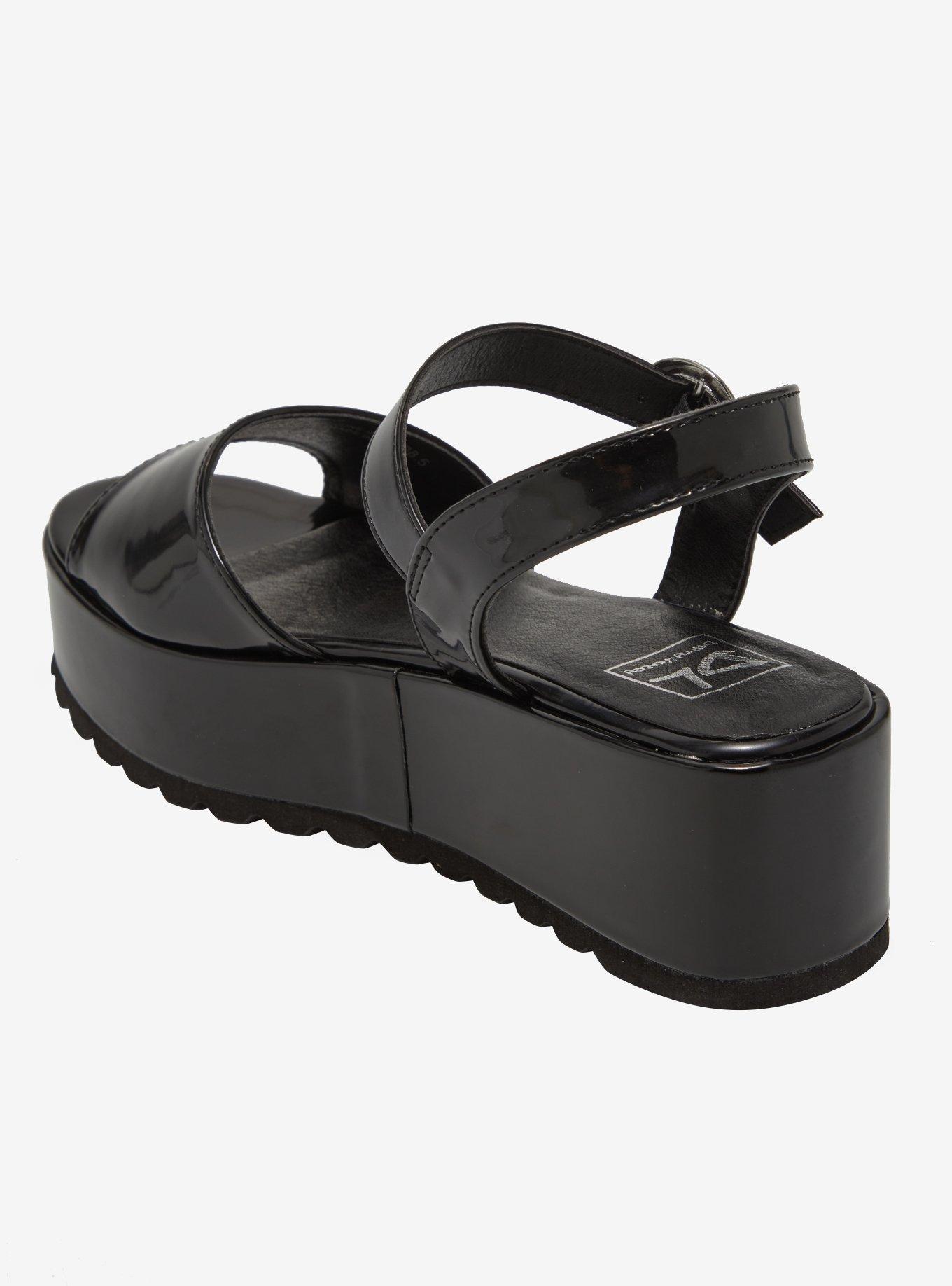 Dirty Laundry Black Strappy Platform Sandals, MULTI, alternate