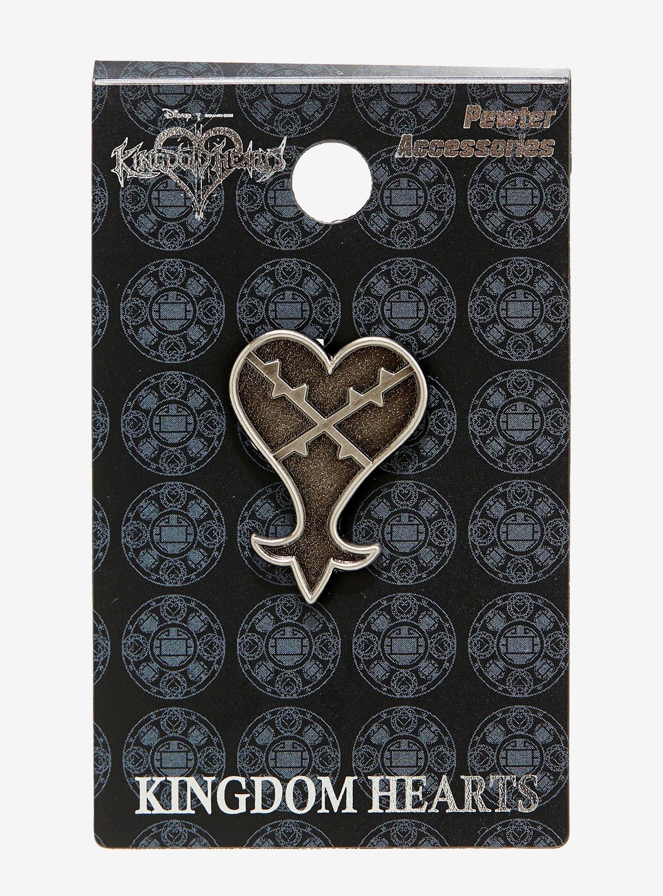 Disney Kingdom Hearts Heartless Logo Enamel Pin, , hi-res