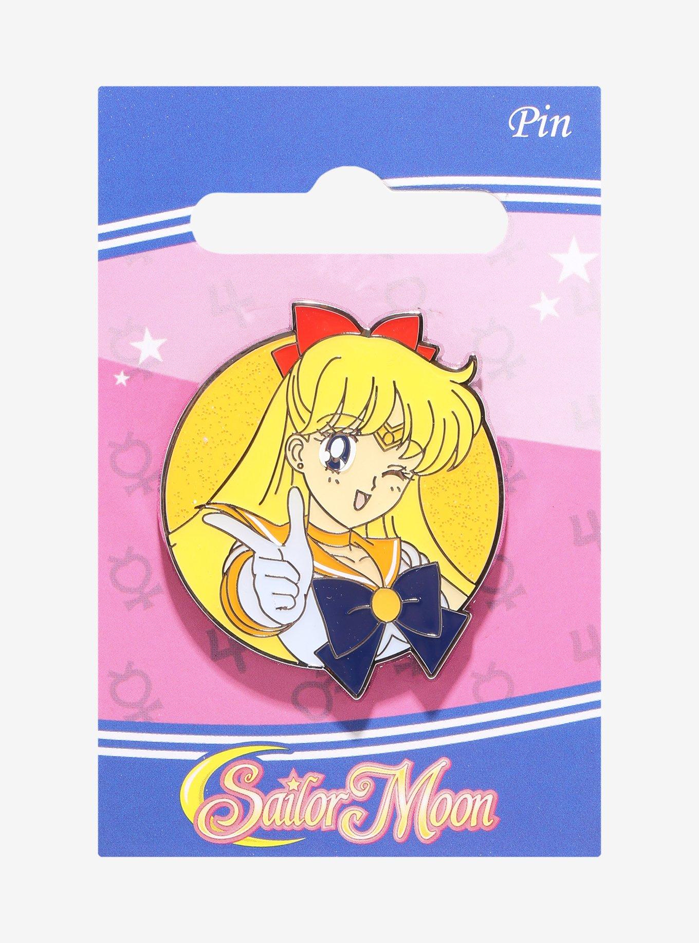 Pretty Guardian Sailor Moon Sailor Venus Glitter Enamel Pin, , hi-res