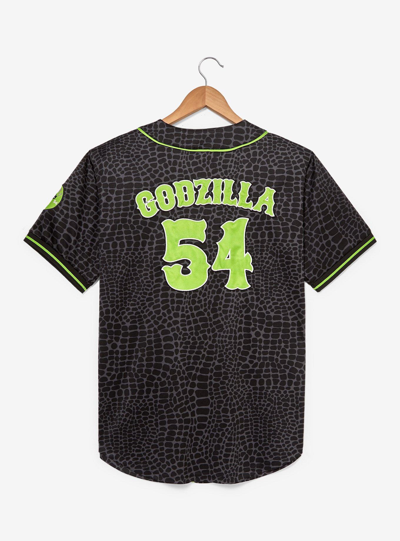 Godzilla Embroidered Baseball Jersey — BoxLunch Exclusive, , hi-res