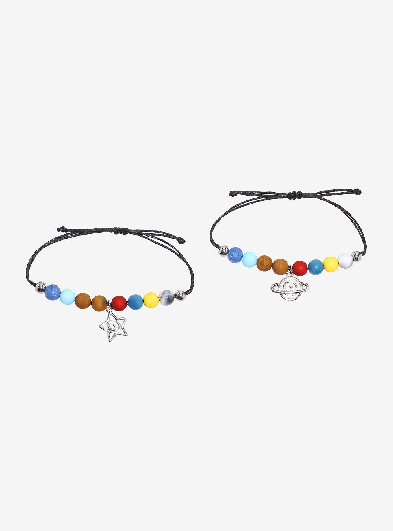 Cosmic Aura Star Planet Beads Best Friend Cord Bracelet Set, , hi-res