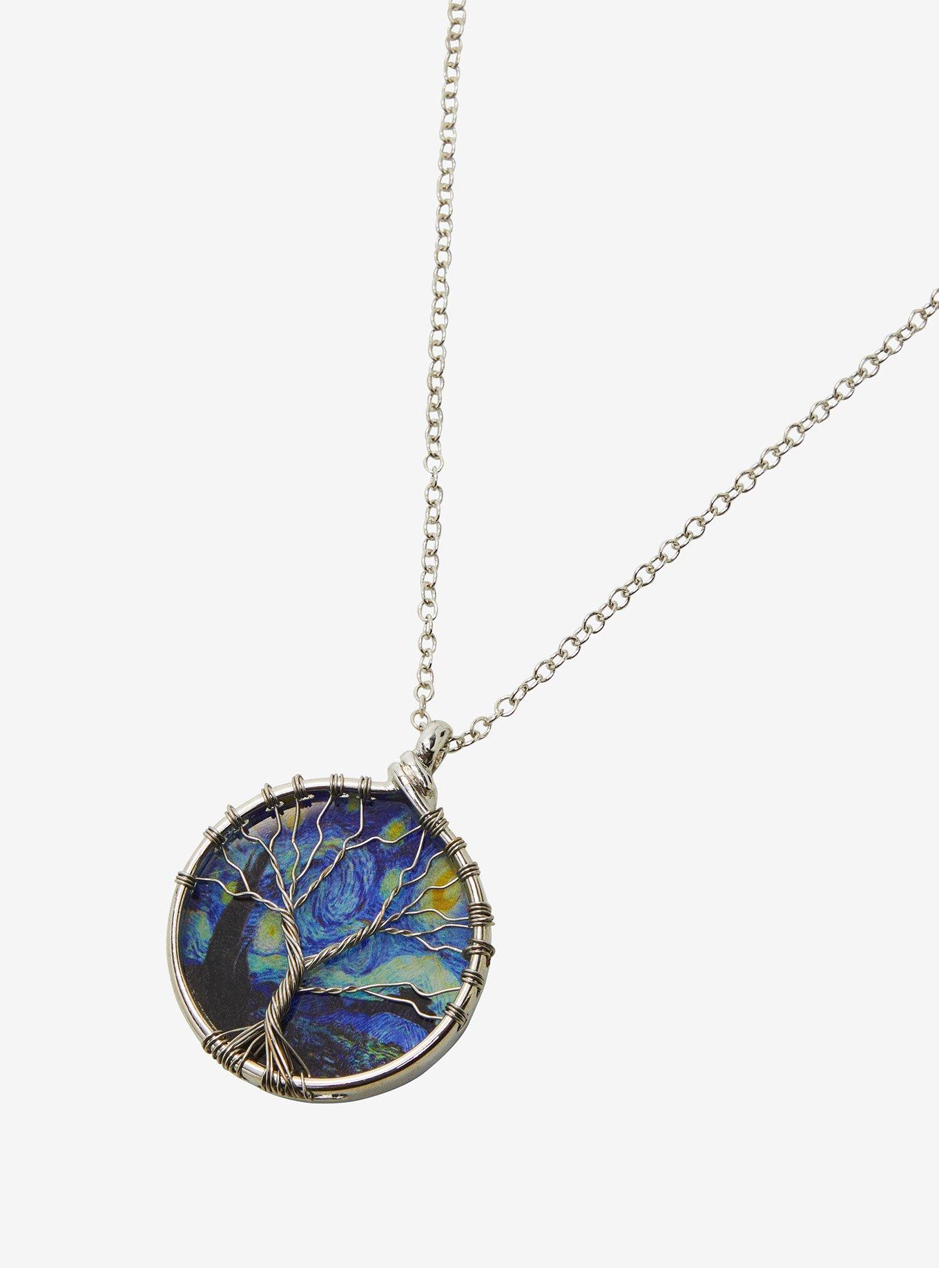 Thorn & Fable Starry Night Tree Of Life Necklace, , alternate