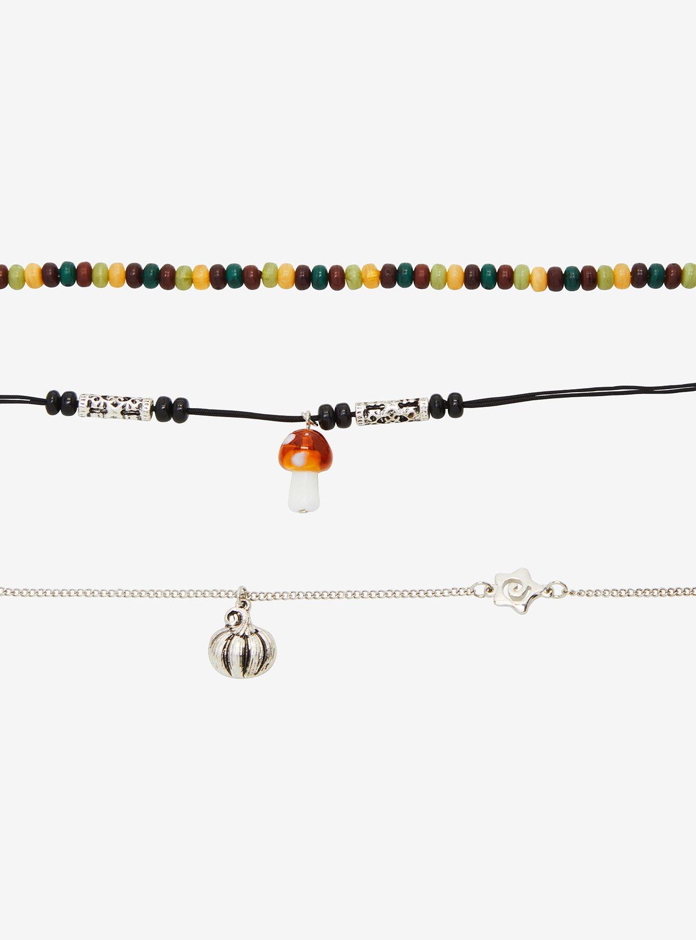 Thorn & Fable Mushroom & Pumpkin Necklace Set, , alternate
