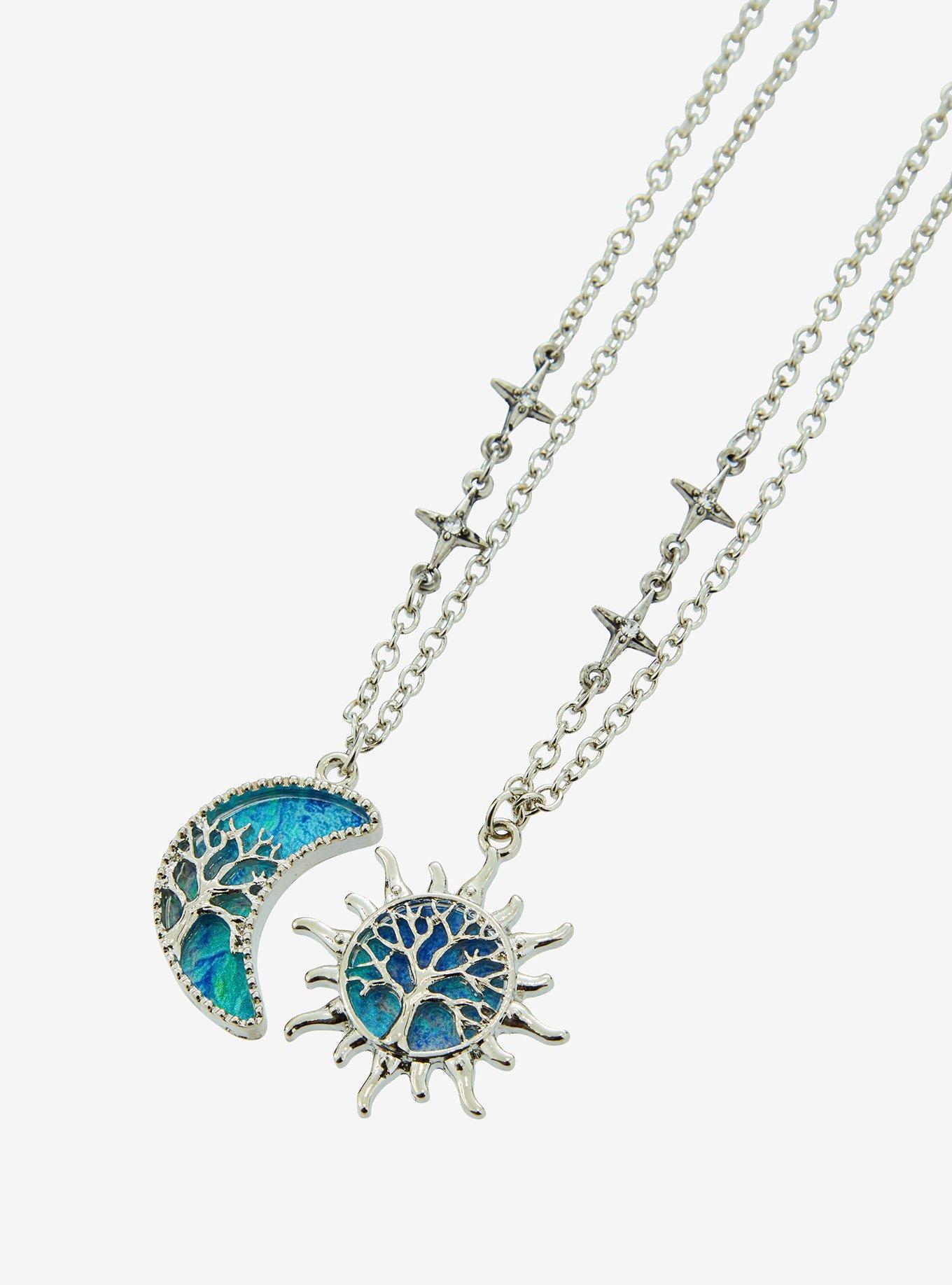 Cosmic Aura Tree Of Life Celestial Best Friend Necklace Set, , alternate