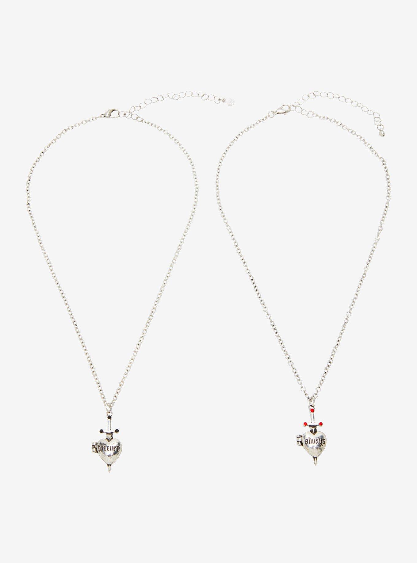 Forever & Always Sword Heart Best Friend Necklace Set, , hi-res