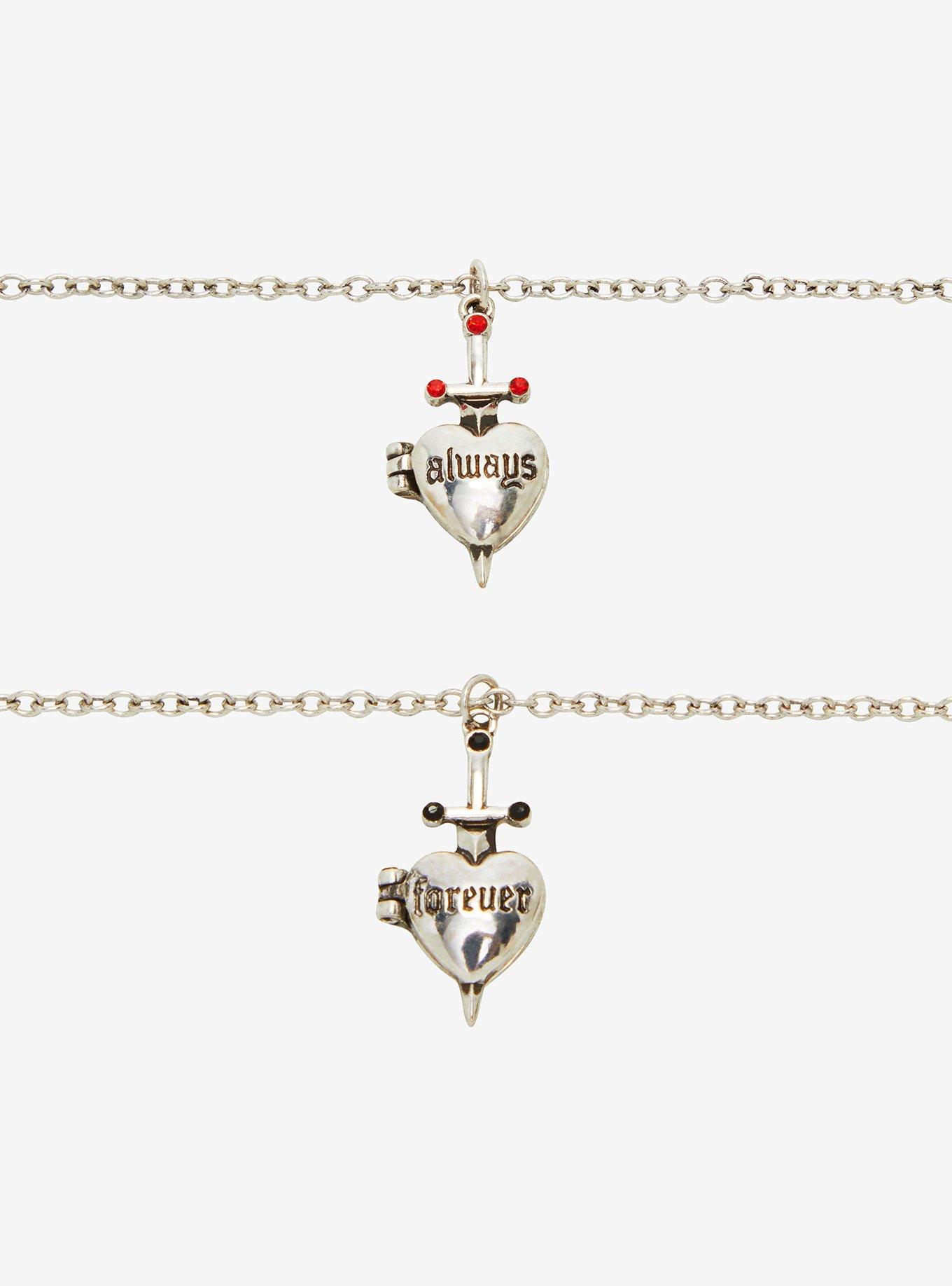 Forever & Always Sword Heart Best Friend Necklace Set, , alternate