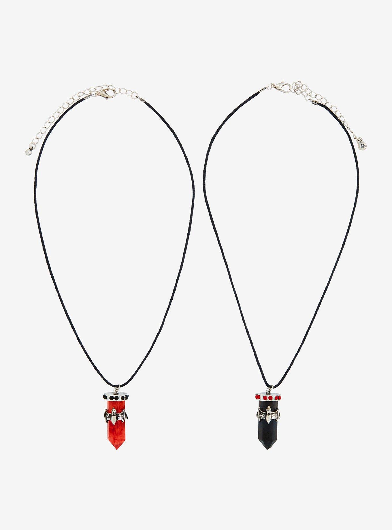 Bat Crystal Best Friend Necklace Set, , hi-res