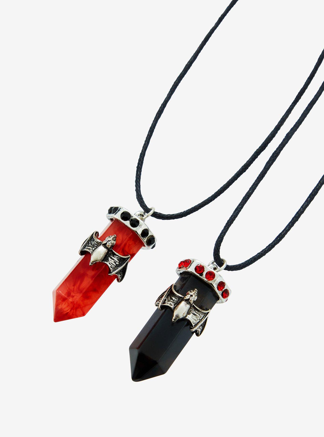 Bat Crystal Best Friend Necklace Set, , alternate