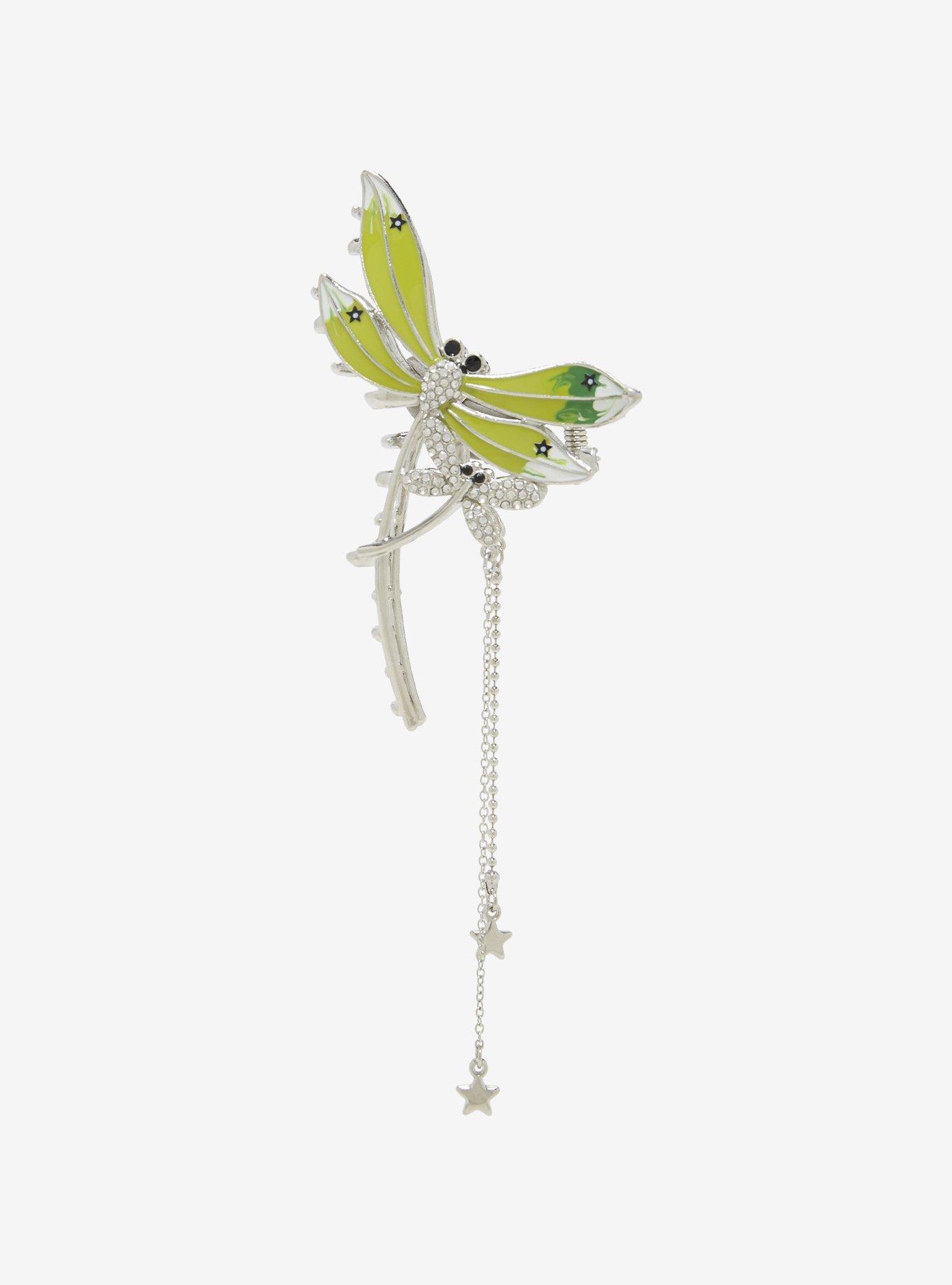 Thorn & Fable Dragonfly Dangling Star Claw Hair Clip, , hi-res