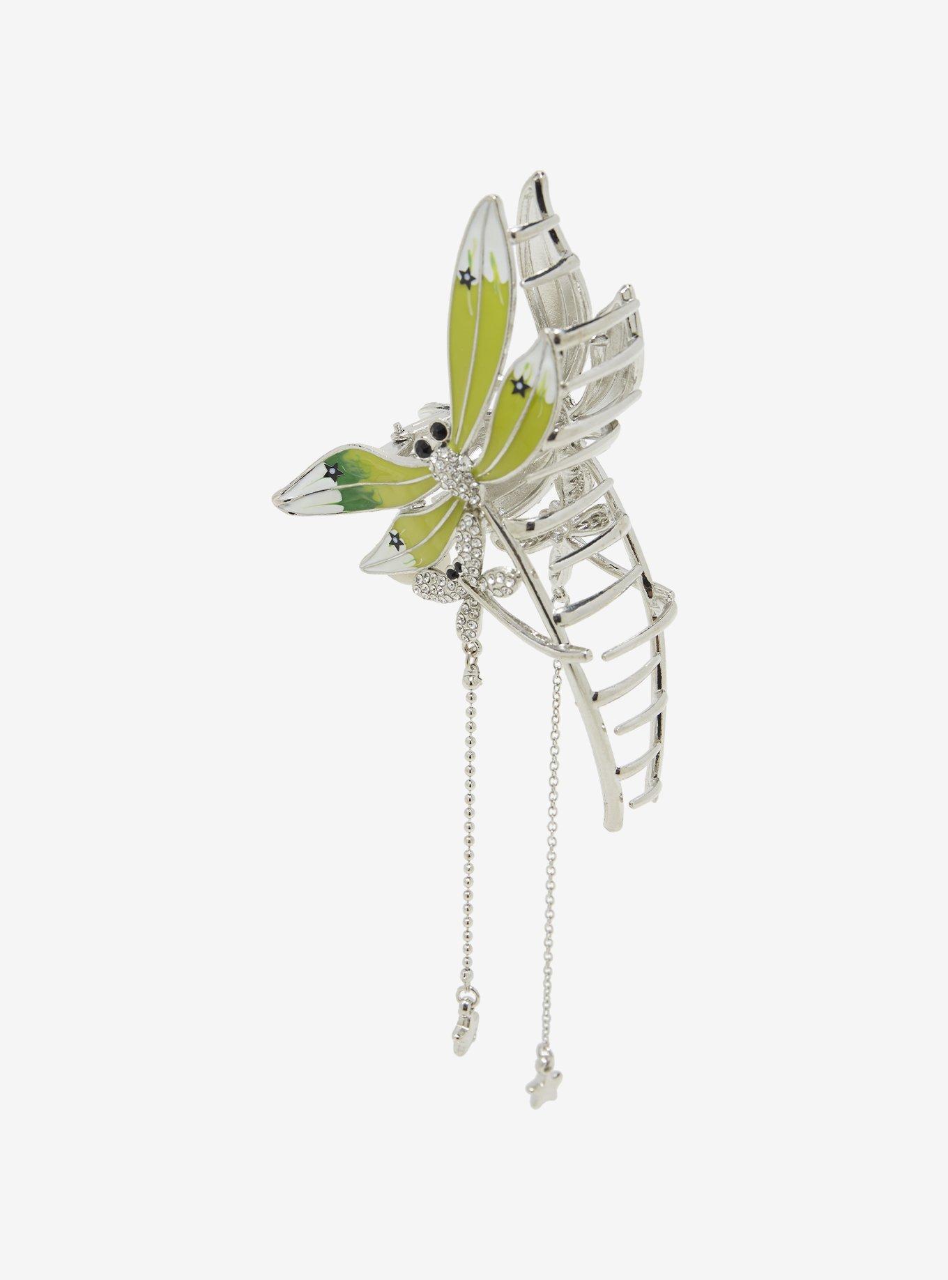 Thorn & Fable Dragonfly Dangling Star Claw Hair Clip, , alternate
