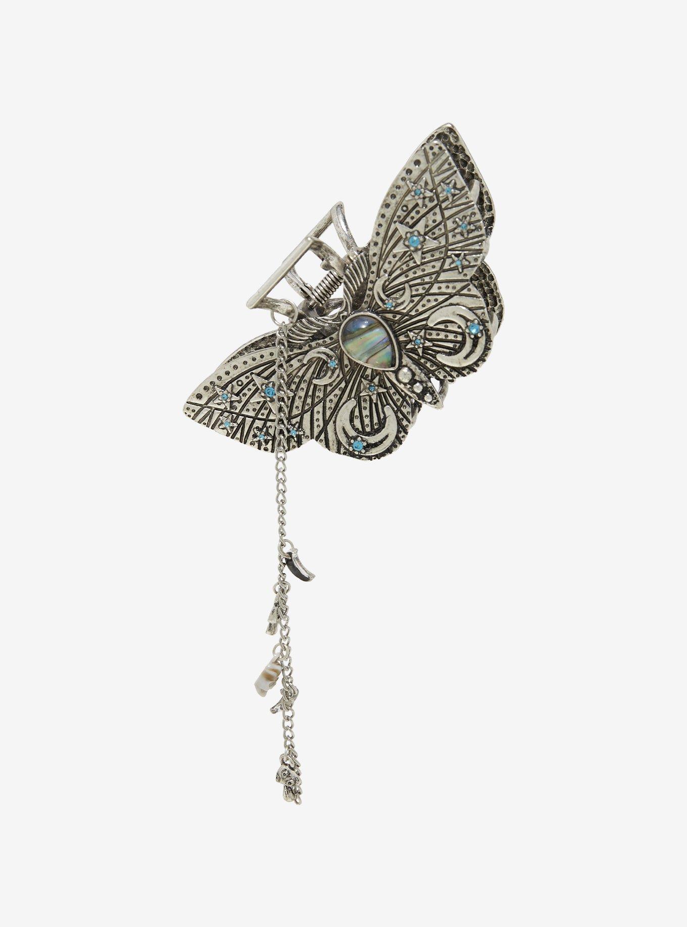 Thorn & Fable Moth Dangle Claw Hair Clip, , alternate