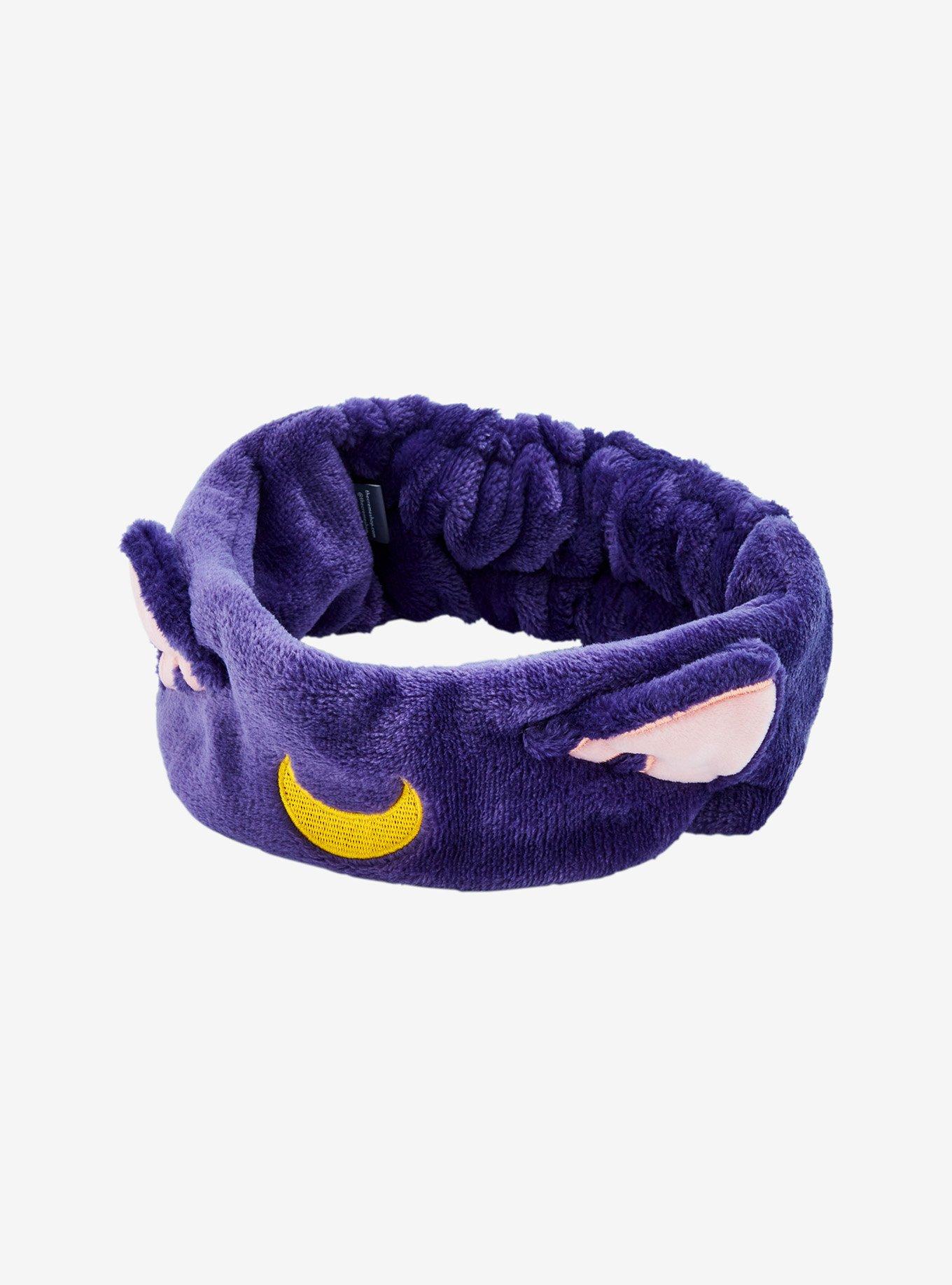 The Creme Shop Pretty Guardian Sailor Moon Luna Plush Spa Headband, , alternate