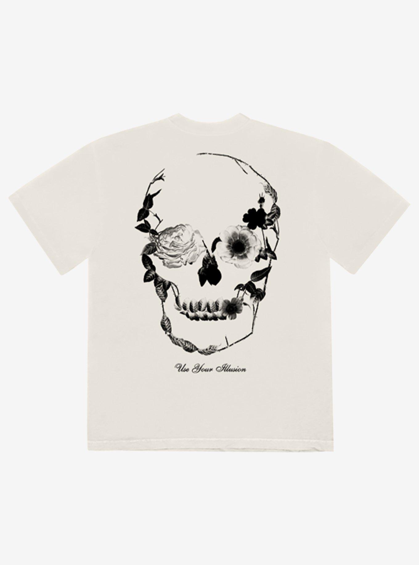 Guns N' Roses Skull Flower Eyes Boyfriend Fit Girls T-Shirt, , hi-res