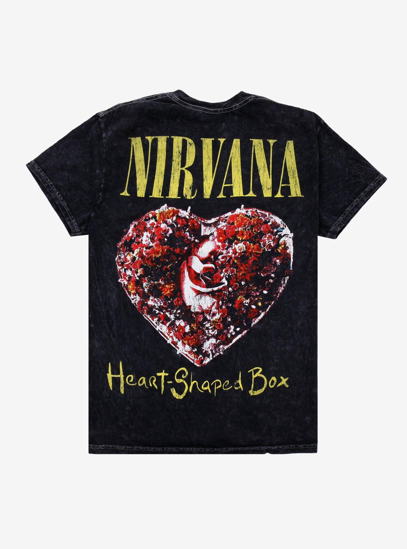 Nirvana Heart-Shaped Box Two-Sided T-Shirt, BLACK, alternate