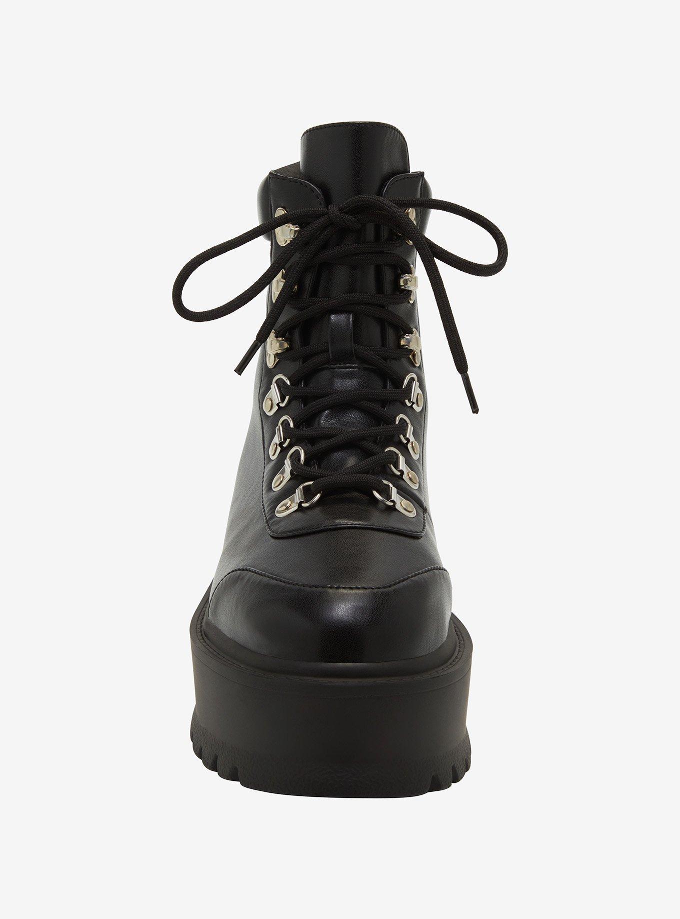 Koi Black Matric Platform Combat Boots, MULTI, alternate