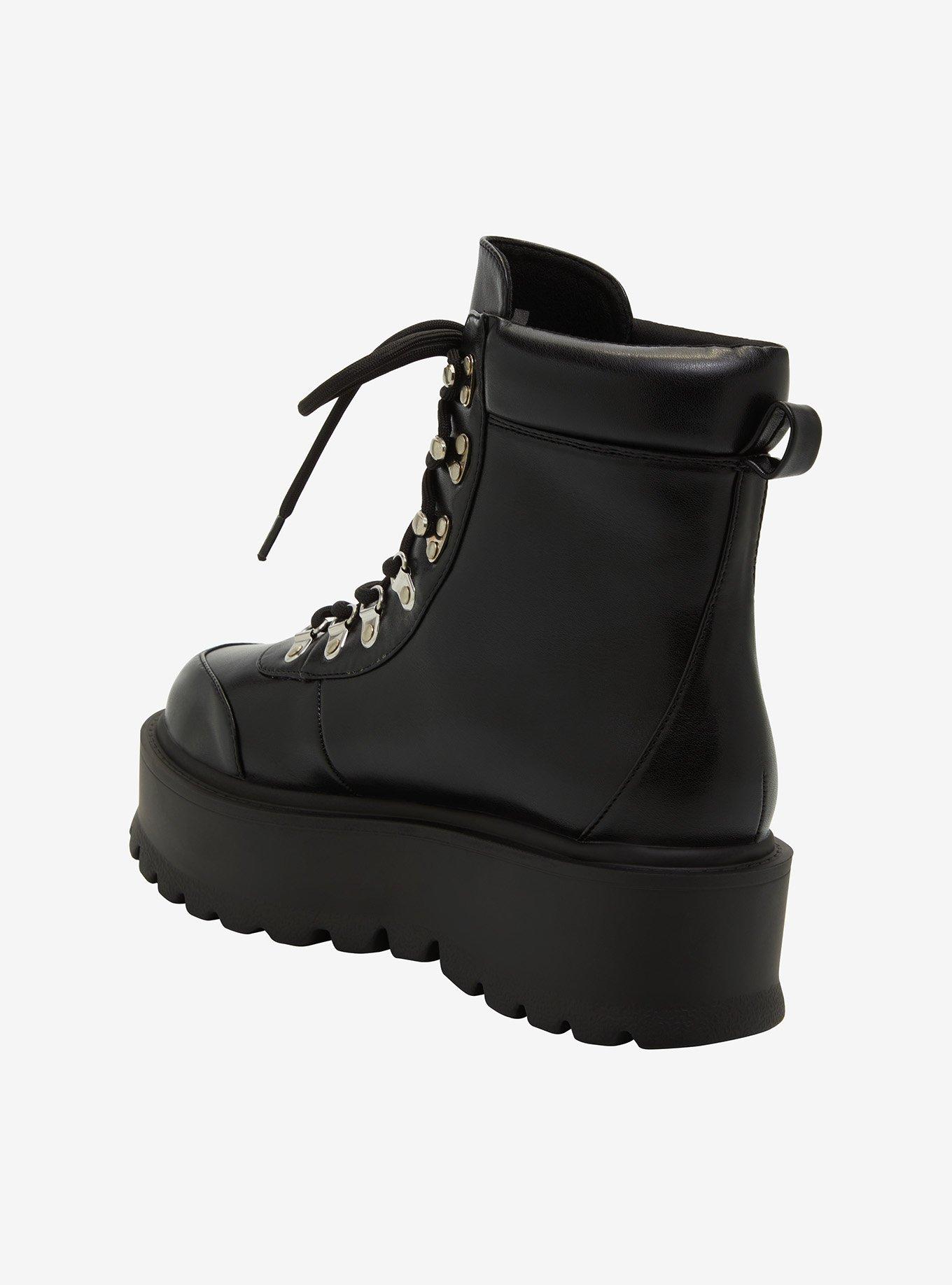 Koi Black Matric Platform Combat Boots, MULTI, alternate