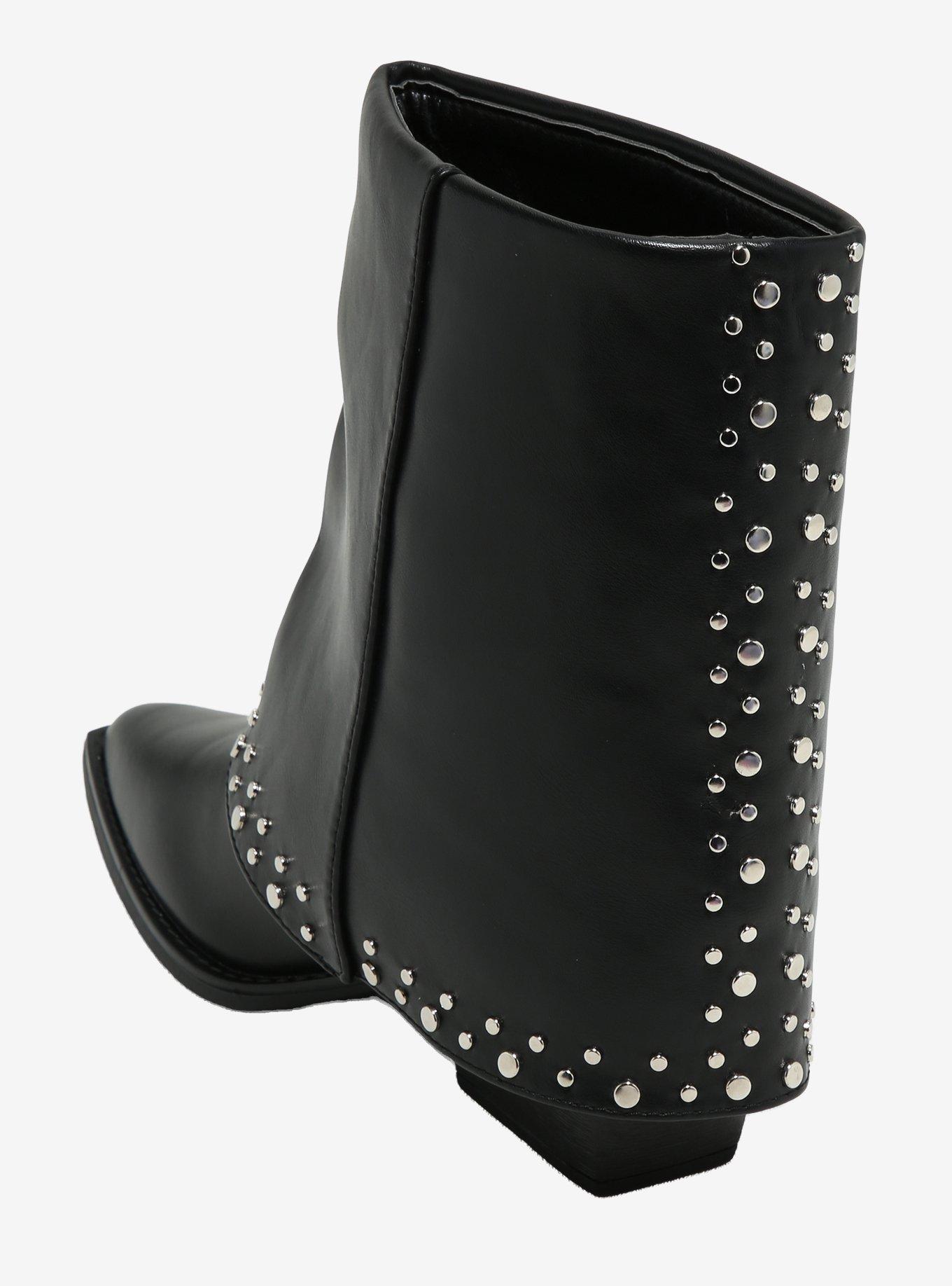 Yoki Black Stud Gayle Boots, , hi-res