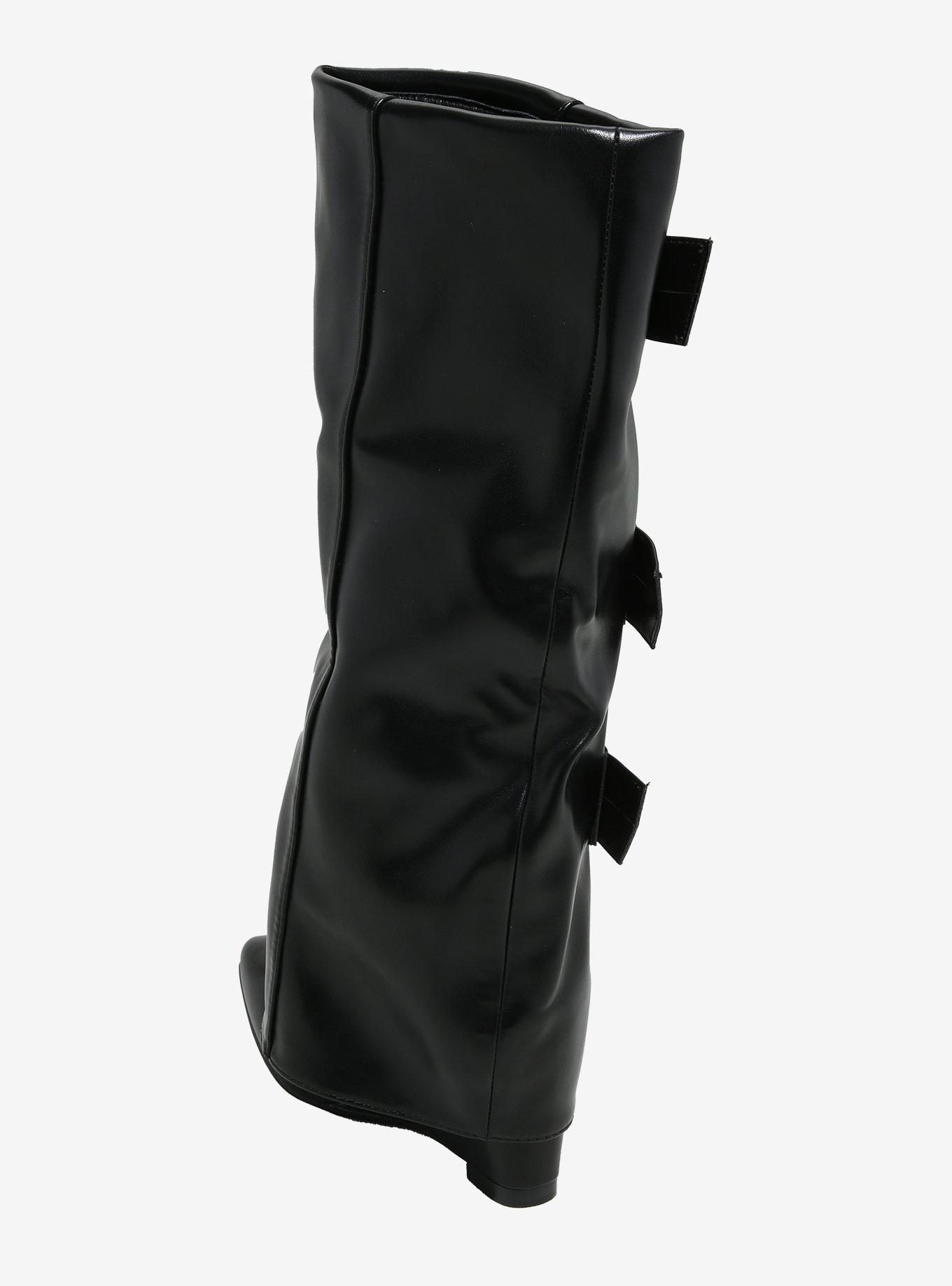 Yoki Black Buckle Erlinda Boots, , hi-res