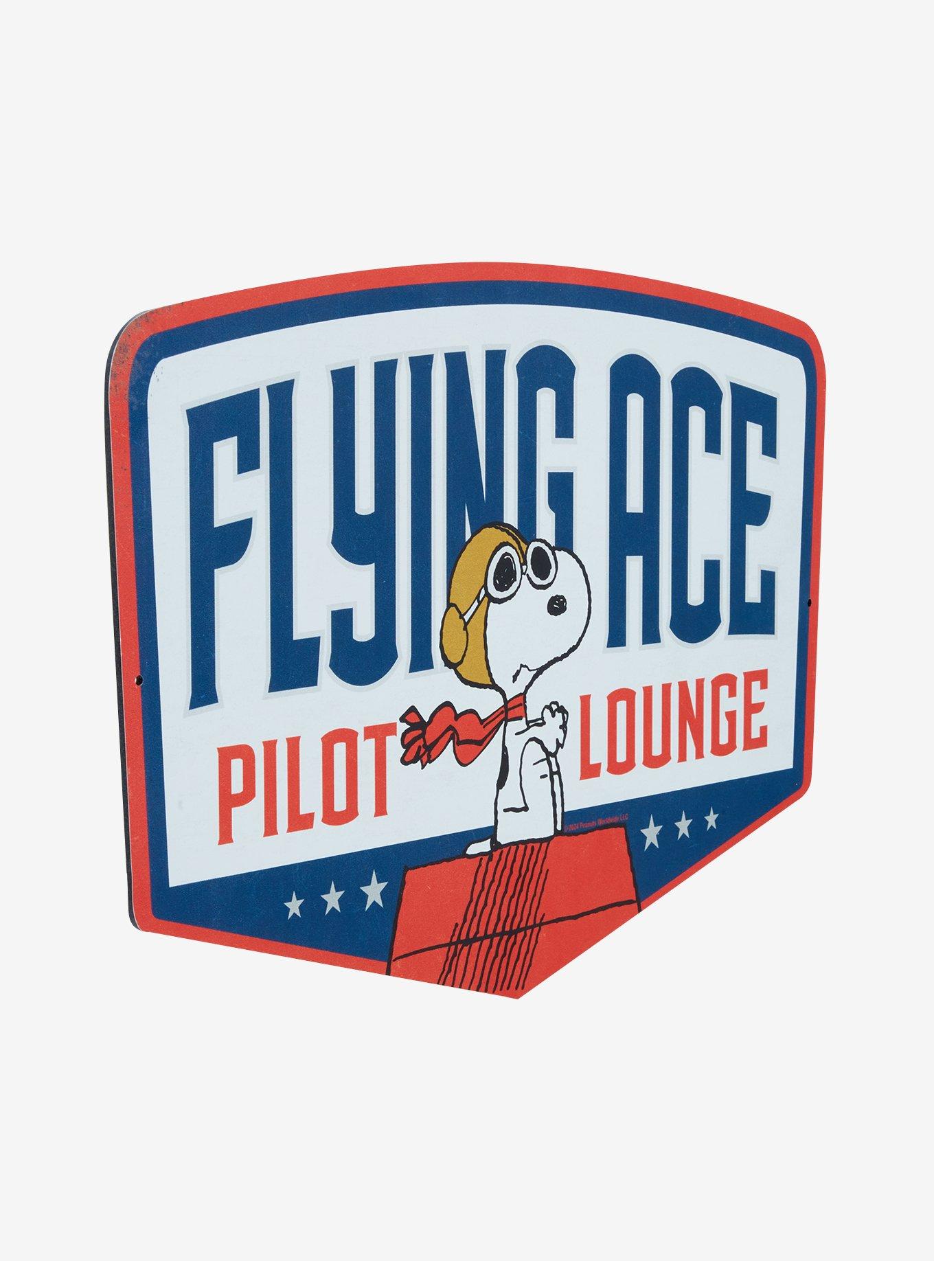 Peanuts Snoopy Flying Ace Metal Wall Sign, , alternate