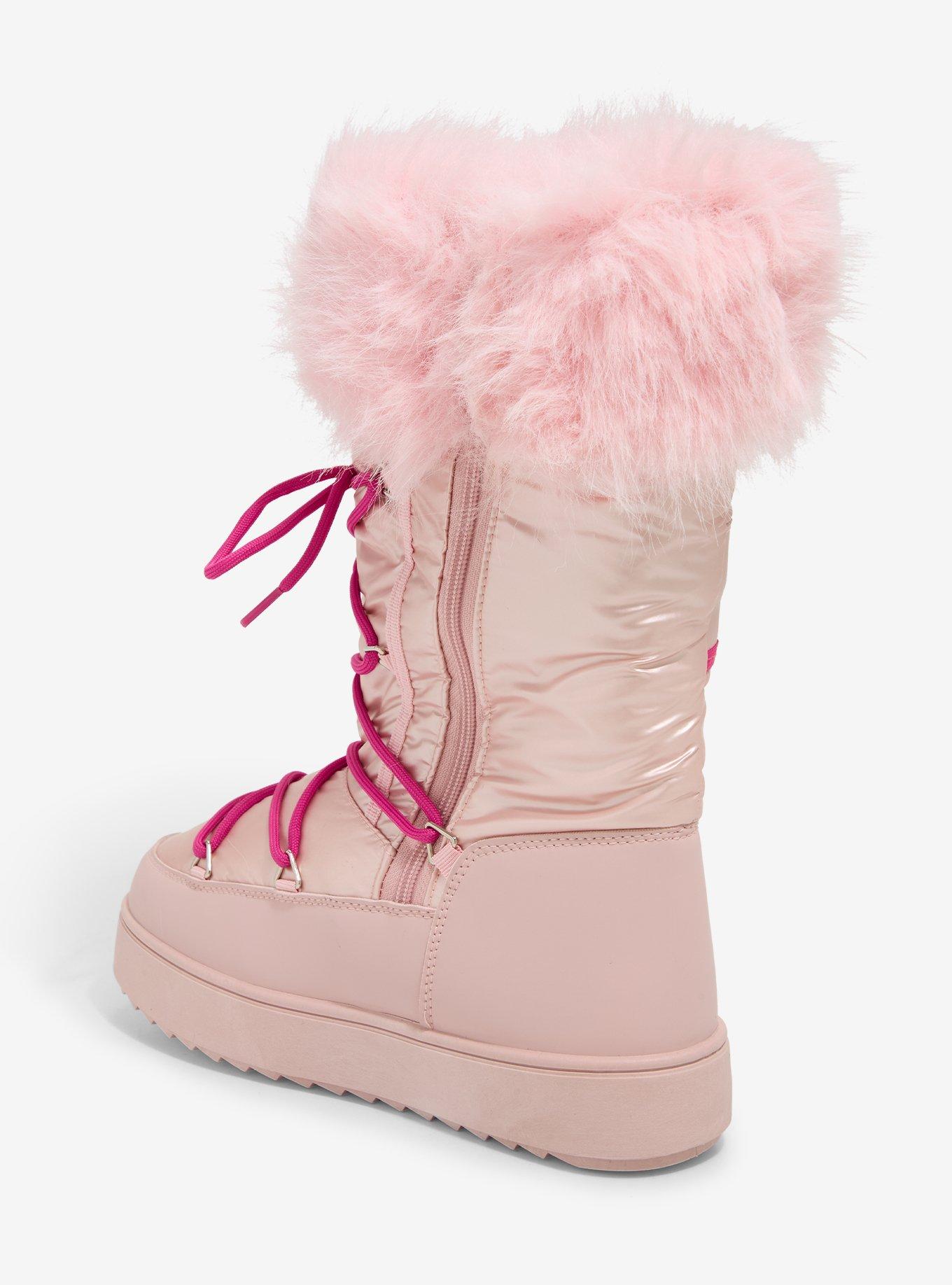 Hello Kitty Pink Fuzzy Puffer Boots, MULTI, alternate