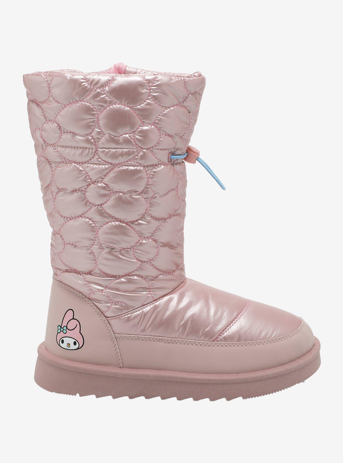 My Melody Bow Pink Puffer Boots, , hi-res