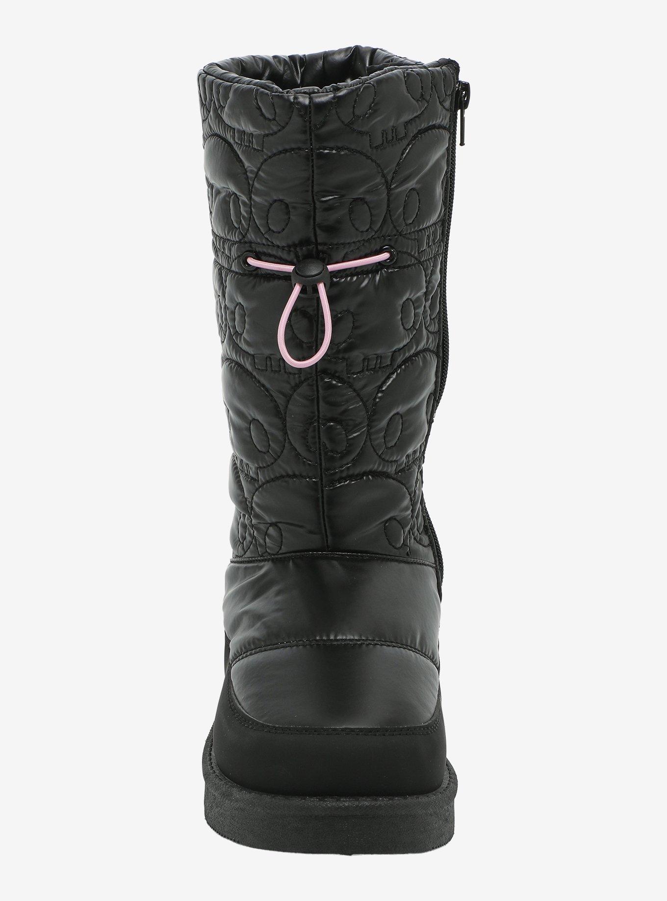 Kuromi Skull Black Puffer Boots, MULTI, alternate