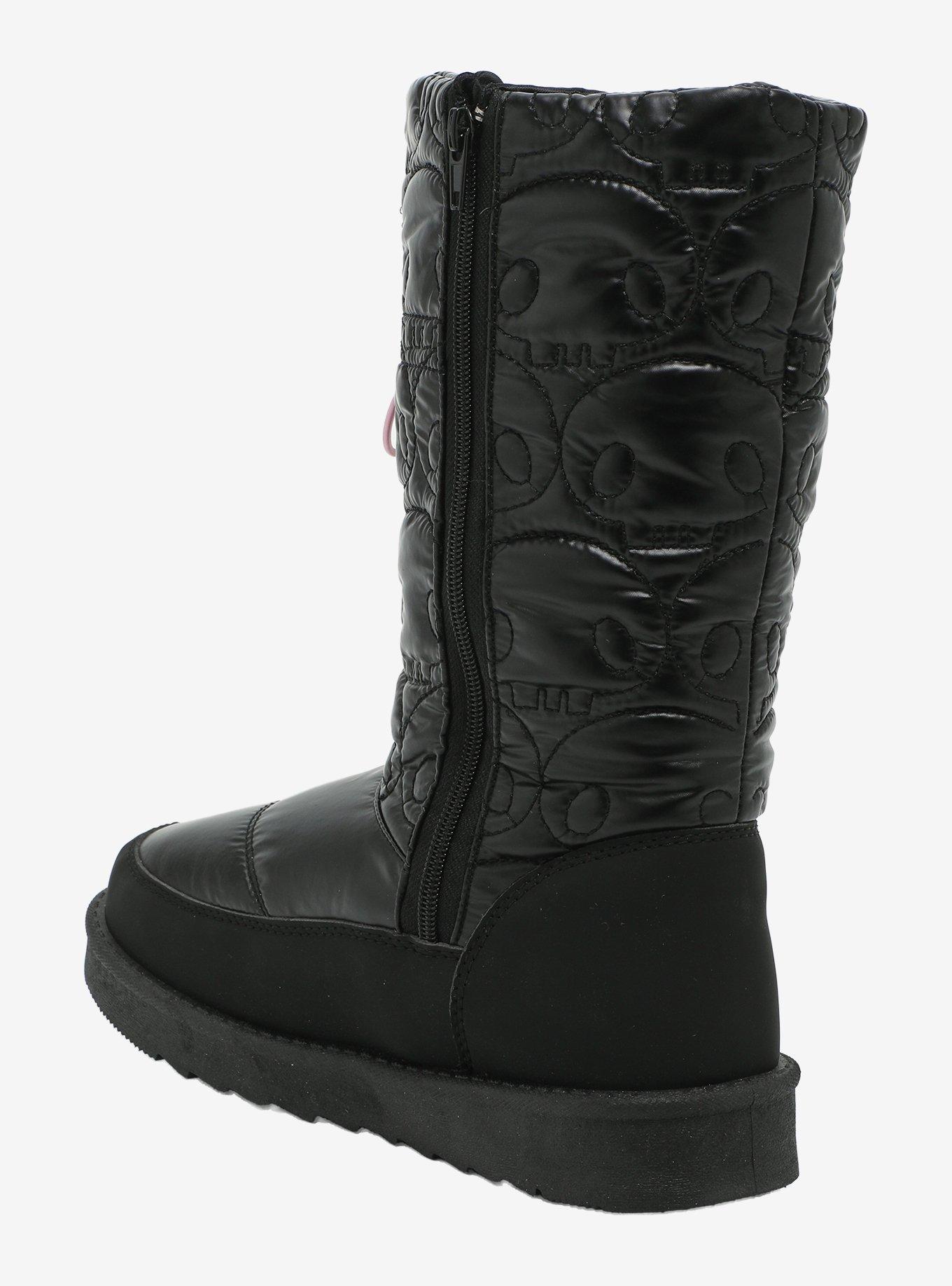 Kuromi Skull Black Puffer Boots, MULTI, alternate