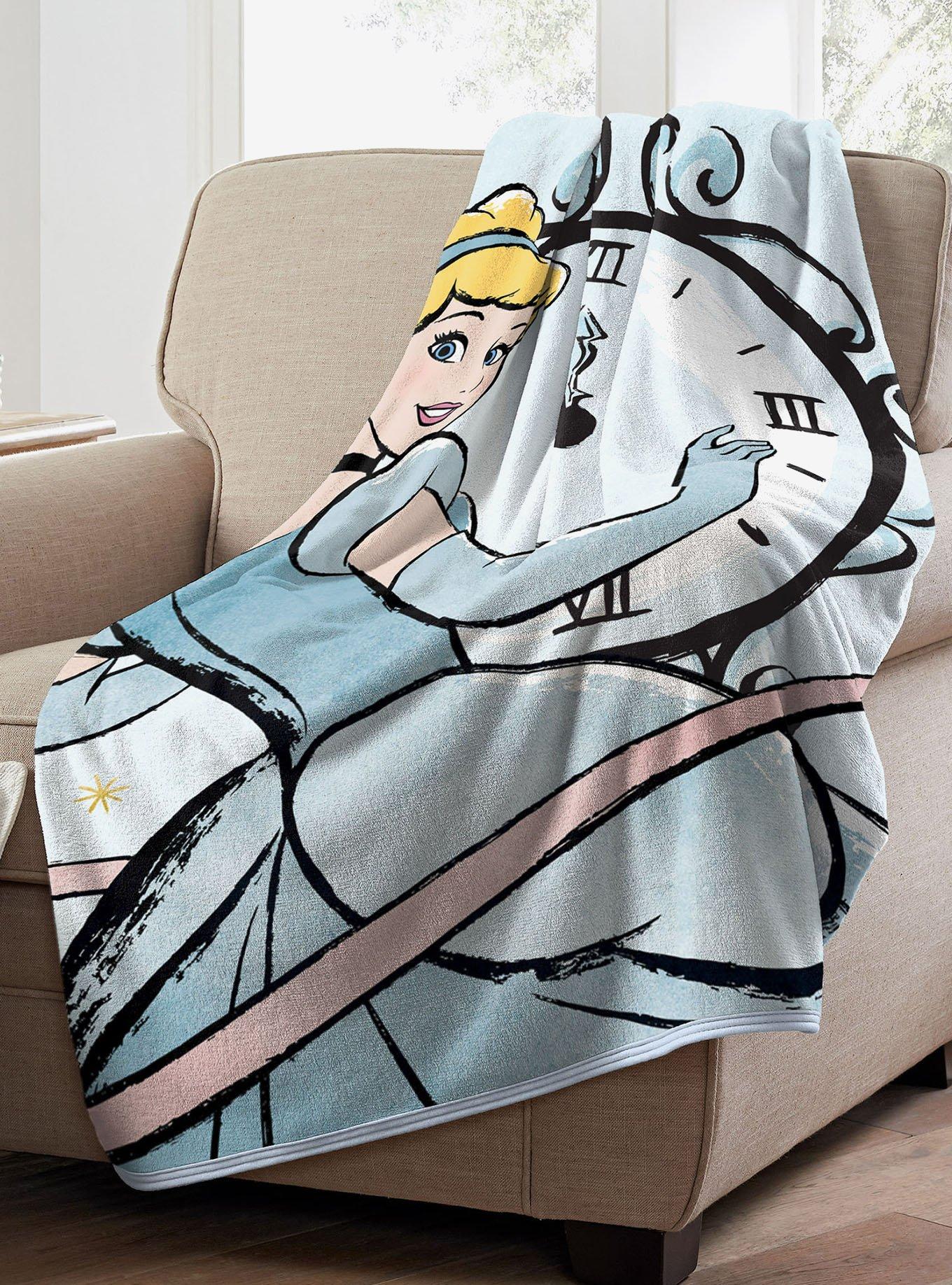 Disney Cinderella On Time Micro Raschel Throw, , alternate