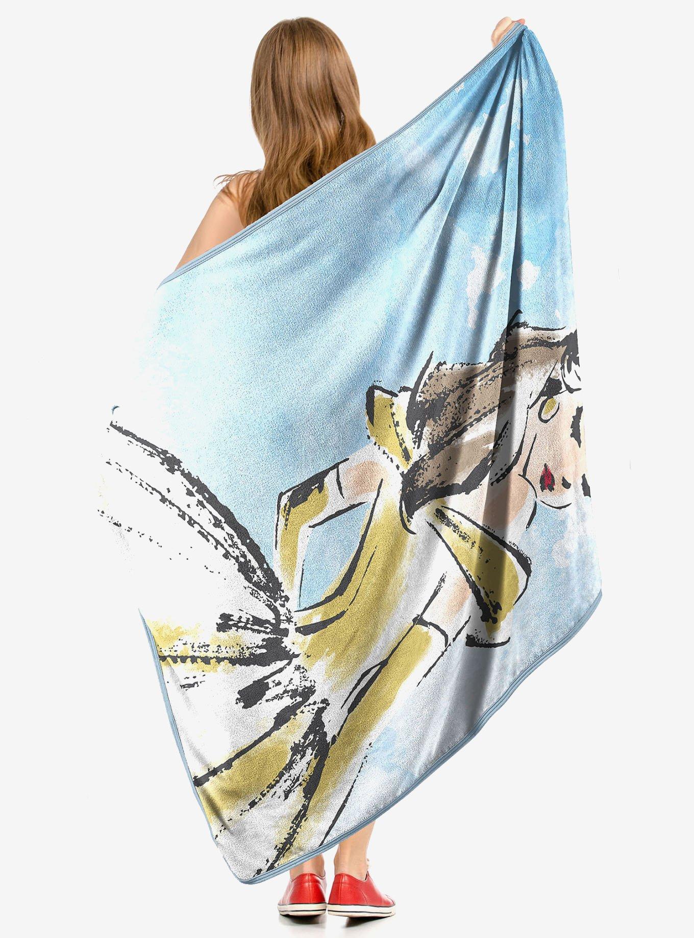 Disney Beauty and the Beast Watercolor Belle Micro Raschel Throw, , alternate