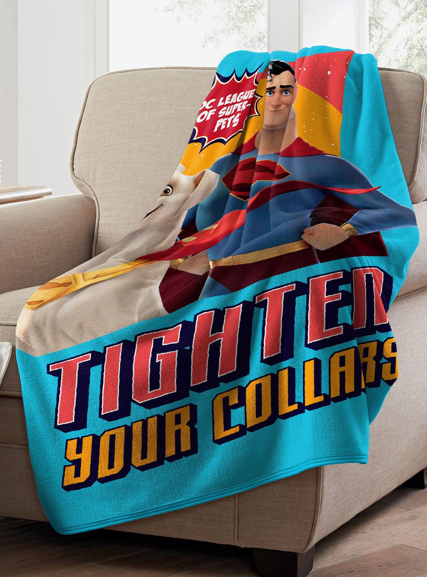 DC League of Super-Pets Tighten Your Collars Micro Raschel Throw, , alternate