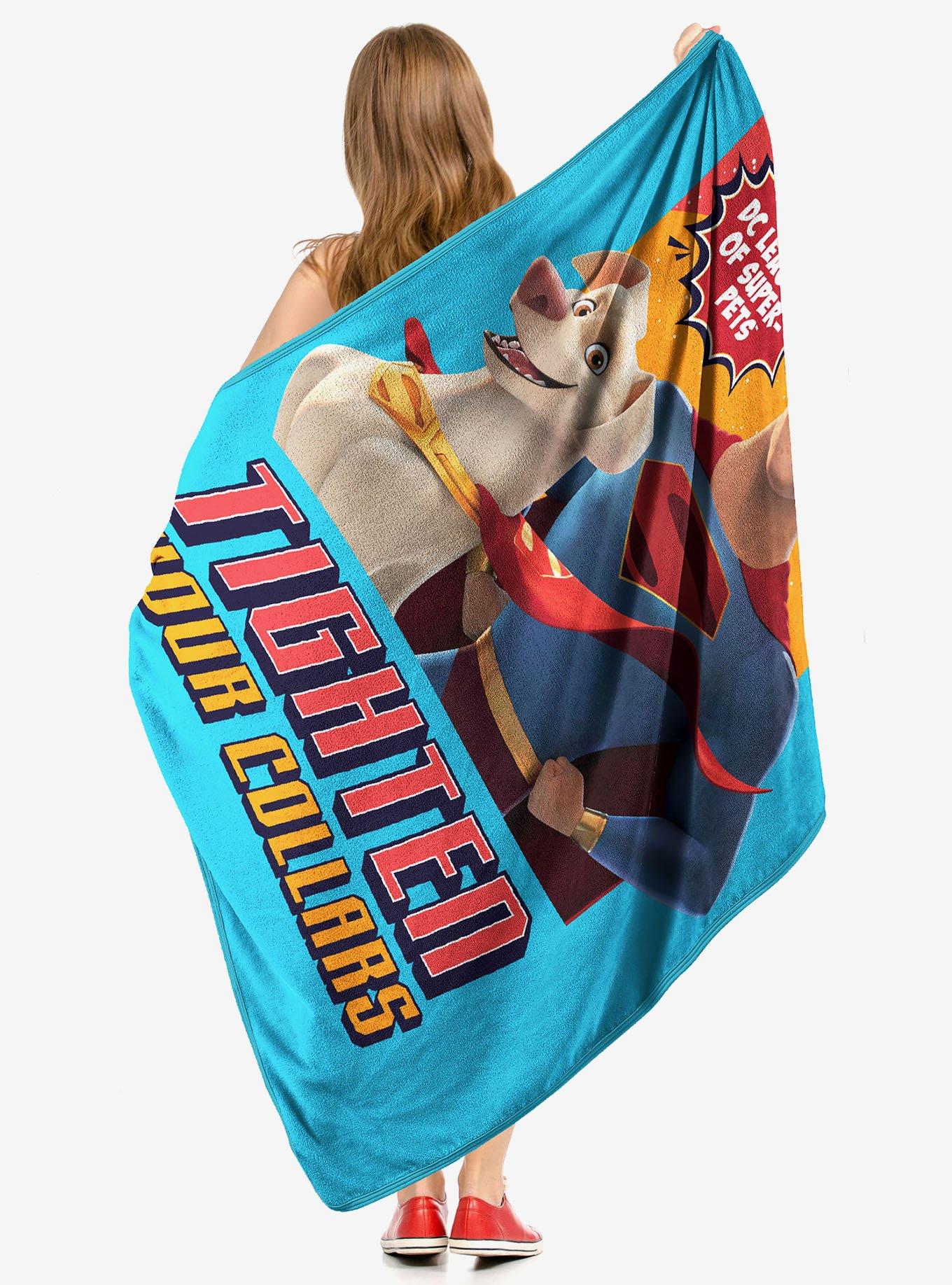 DC League of Super-Pets Tighten Your Collars Micro Raschel Throw, , alternate