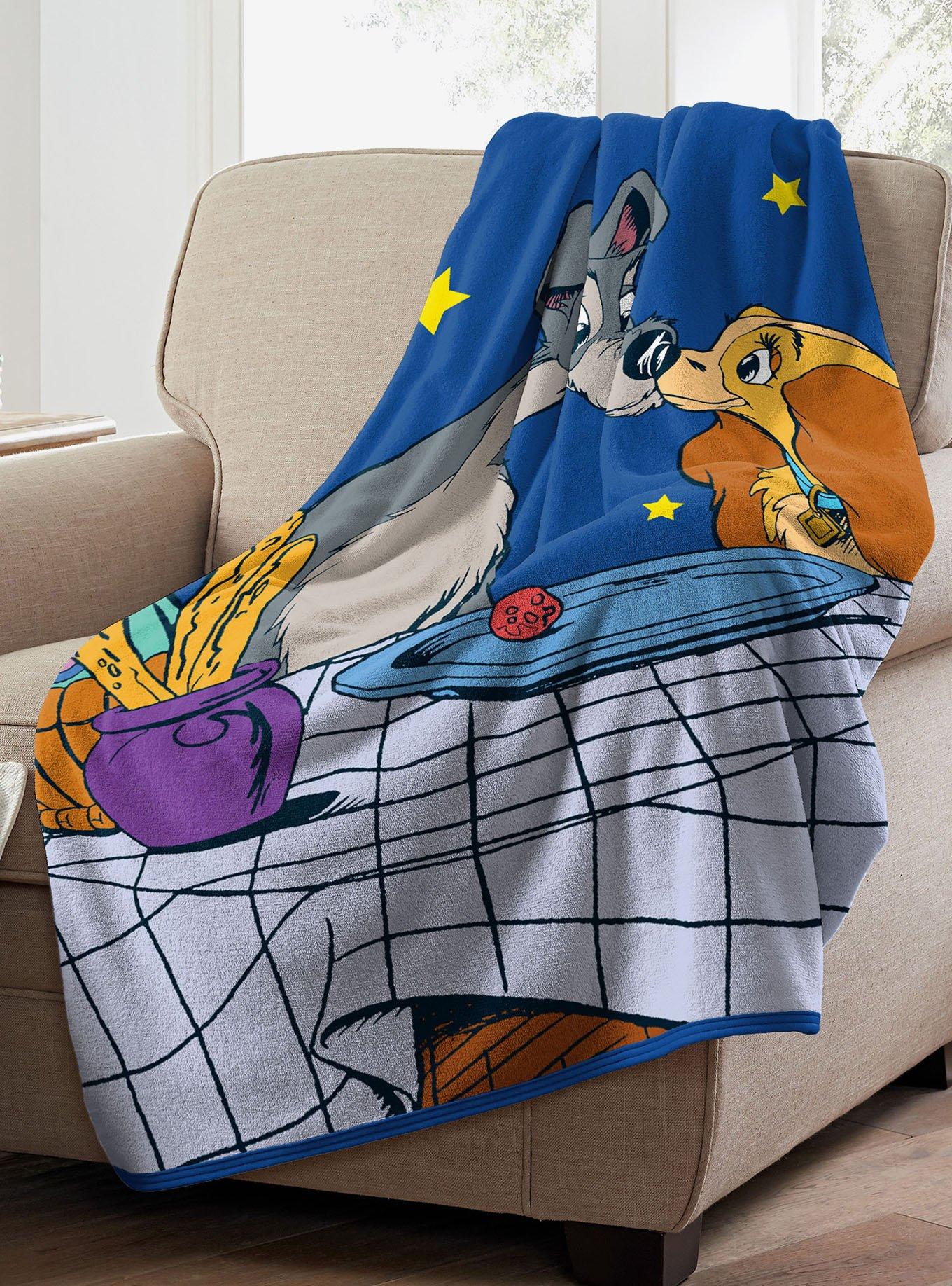 Disney Lady and the Tramp Dinner For Two Micro Raschel Throw, , alternate