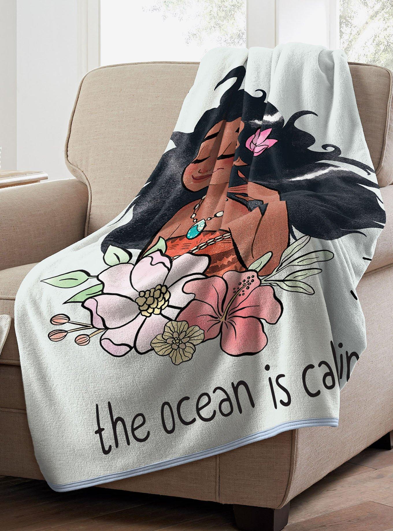 Disney Moana Ocean Calling Micro Raschel Throw, , alternate