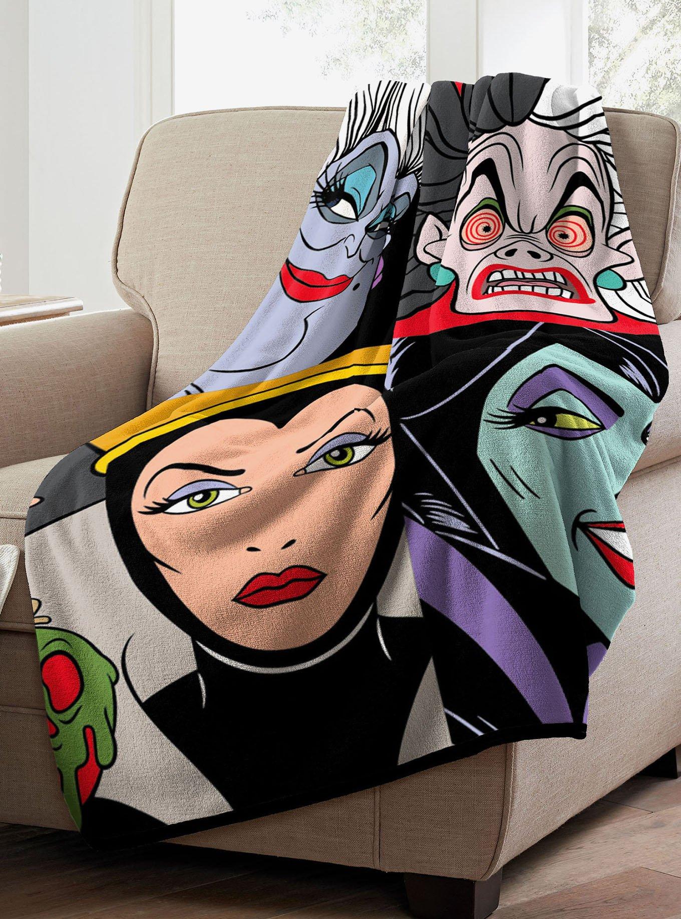 Disney Villains Portraits For Evil Micro Raschel Throw, , alternate