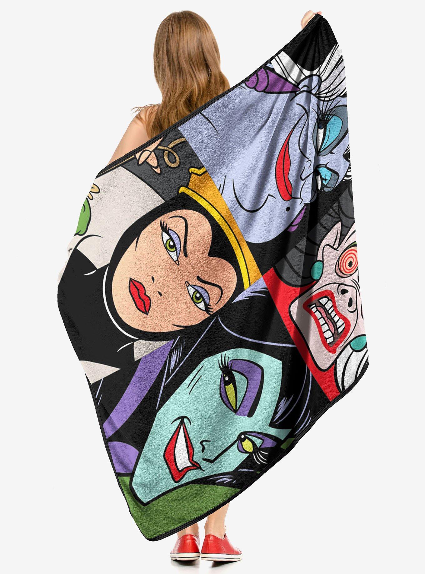 Disney Villains Portraits For Evil Micro Raschel Throw, , alternate