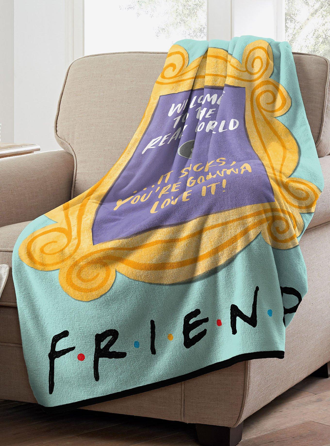 Friends Real World Sucks Micro Raschel Throw, , alternate - view 3