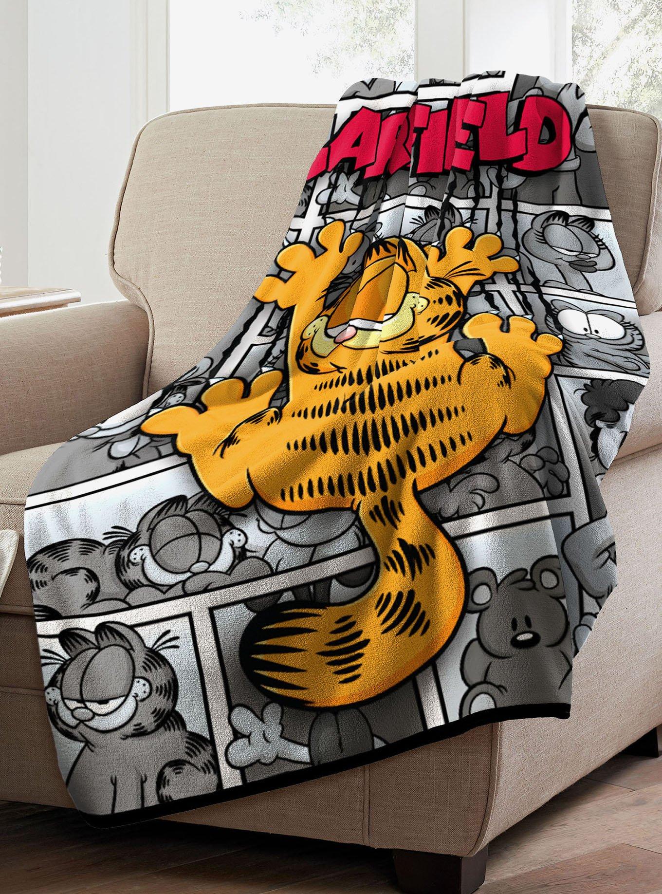 Garfield Cat Scratch Smile Micro Raschel Throw, , alternate