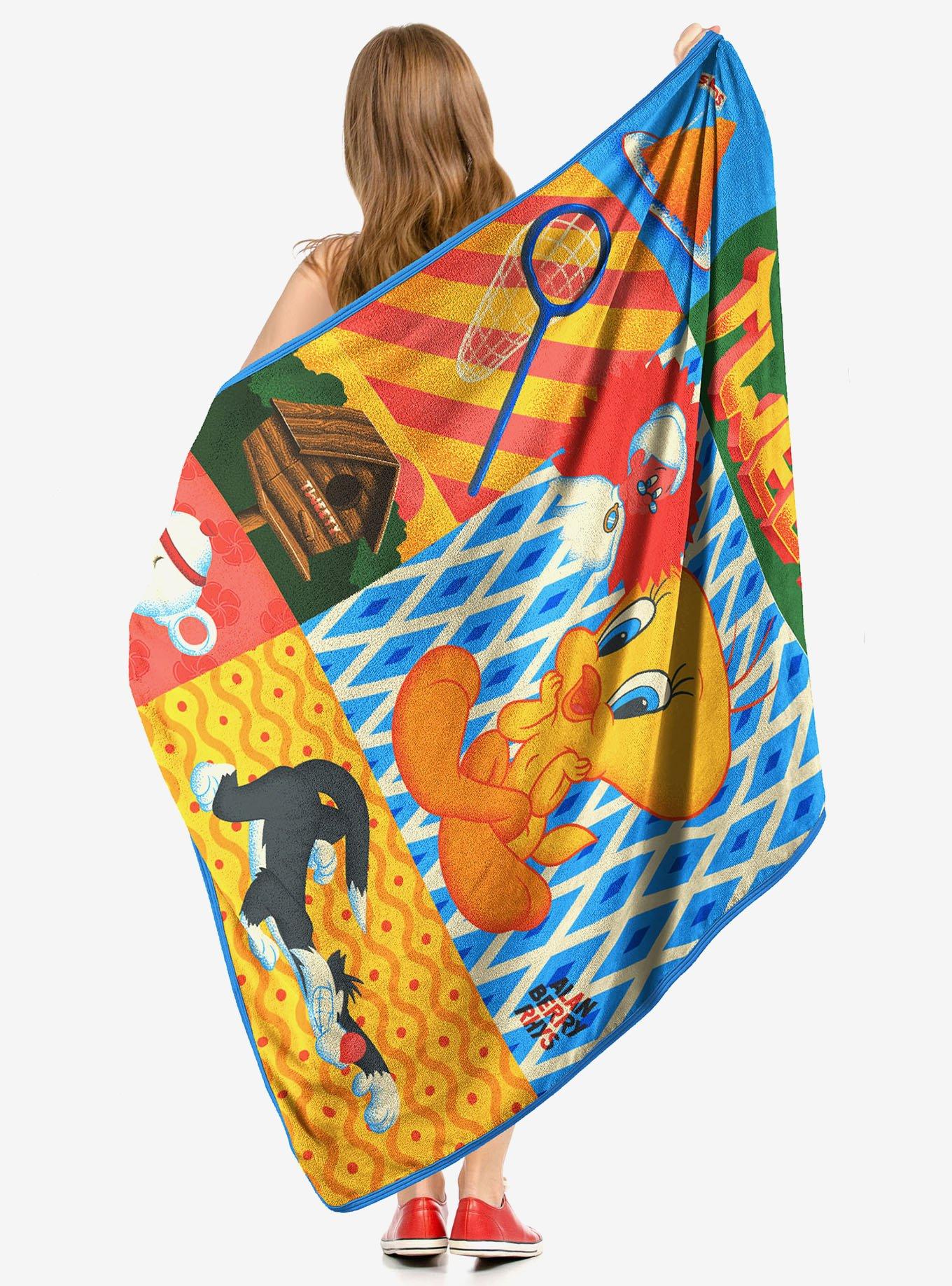 Looney Tunes Artsy Tweety Micro Raschel Throw, , alternate - view 5