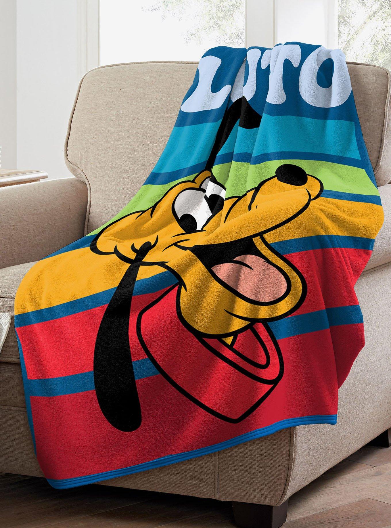 Disney Pluto Stripes Micro Raschel Throw, , alternate